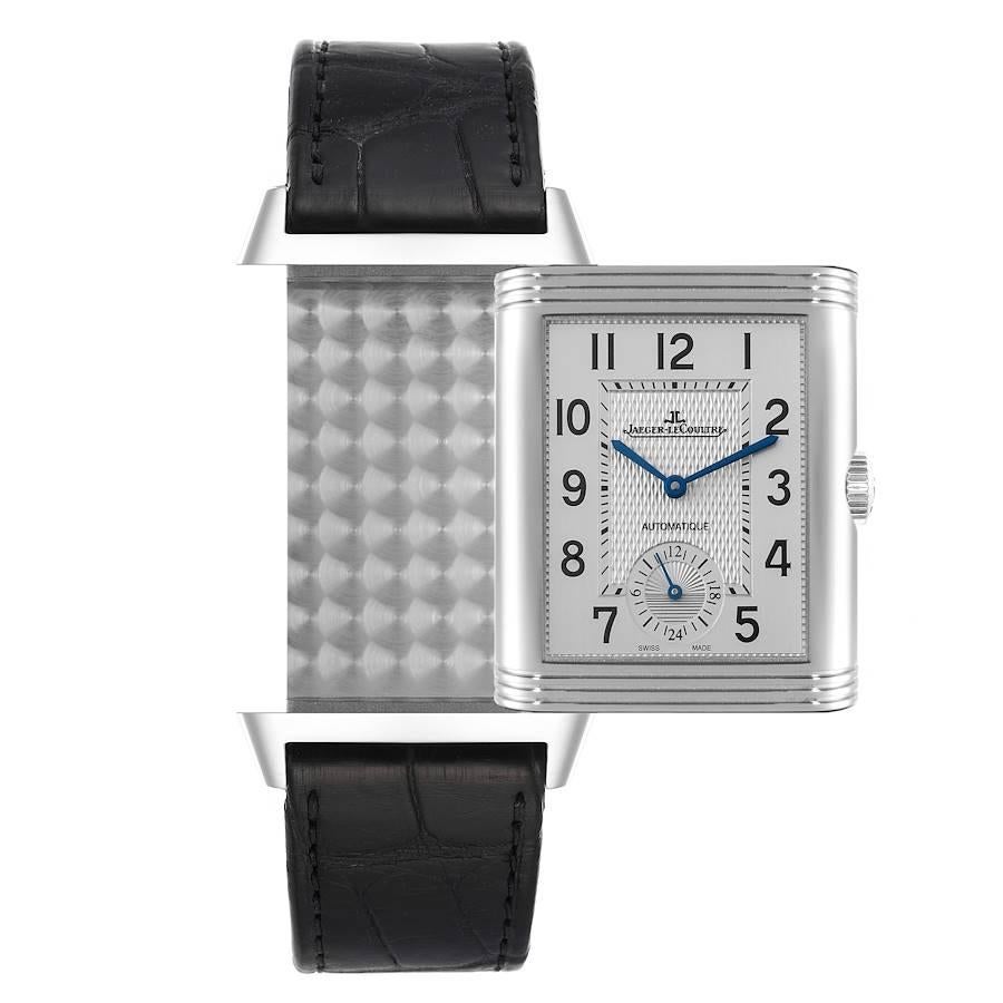 Jaeger LeCoultre Reverso Duoface Tages-Nacht-stahl-Herrenuhr 215.8.S9 Q3838420 im Angebot 1