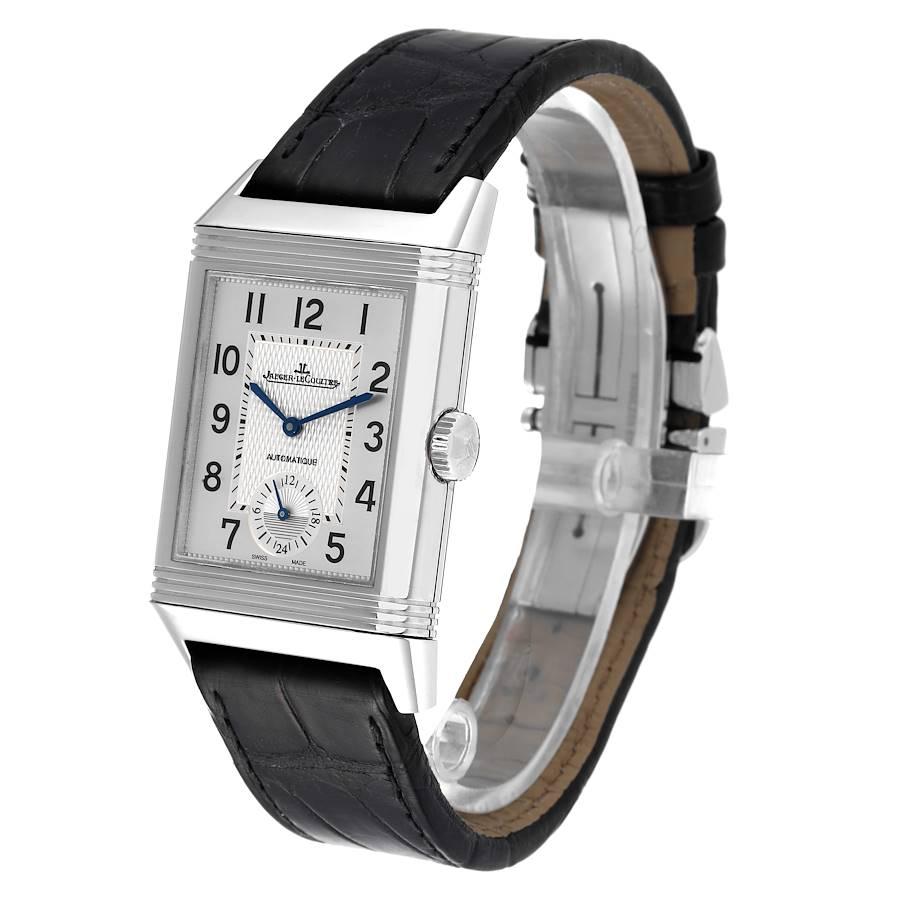 Jaeger LeCoultre Reverso Duoface Tages-Nacht-stahl-Herrenuhr 215.8.S9 Q3838420 im Angebot 4