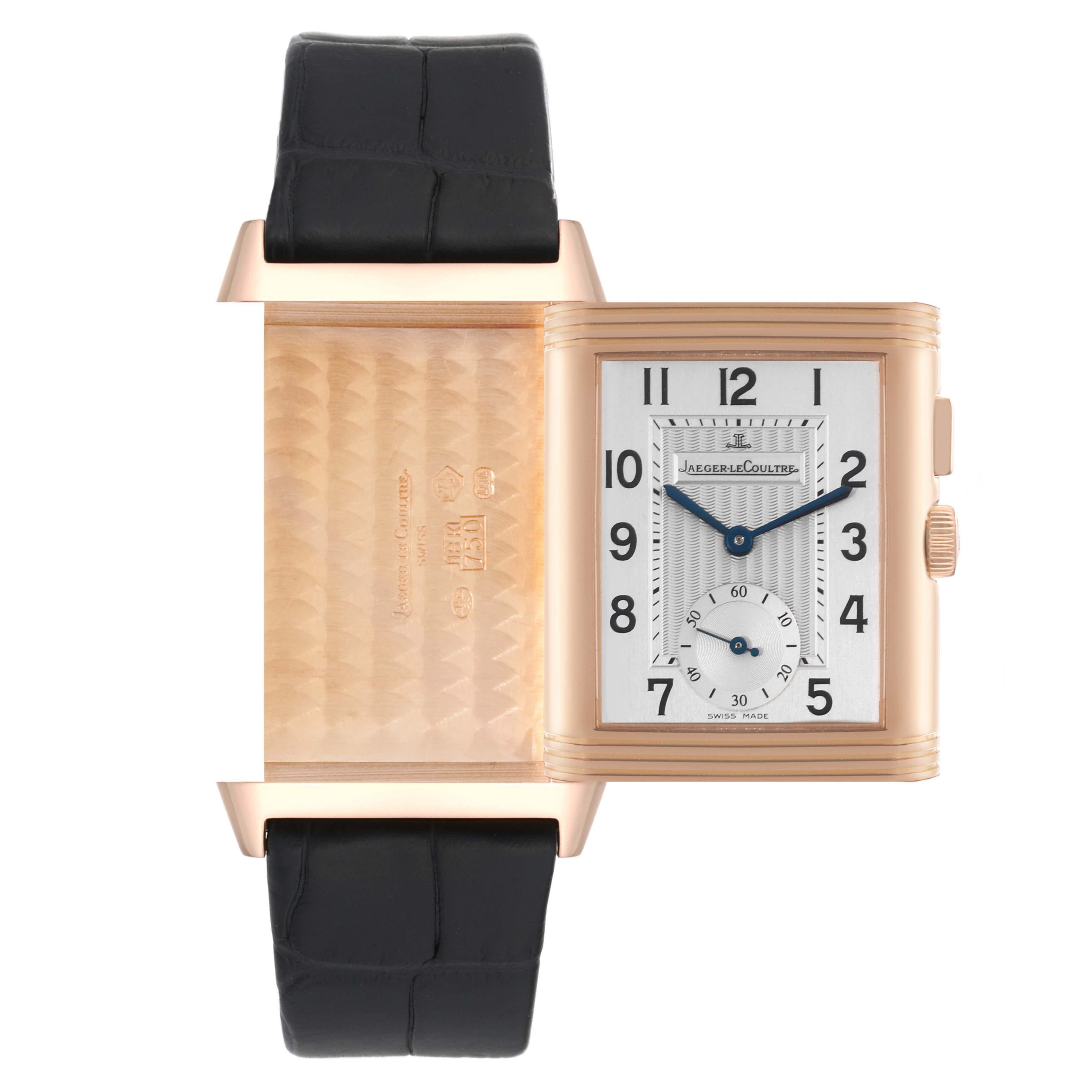 Jaeger LeCoultre Reverso Duoface Rose Gold Mens Watch 272.2.54 Q2712410 6