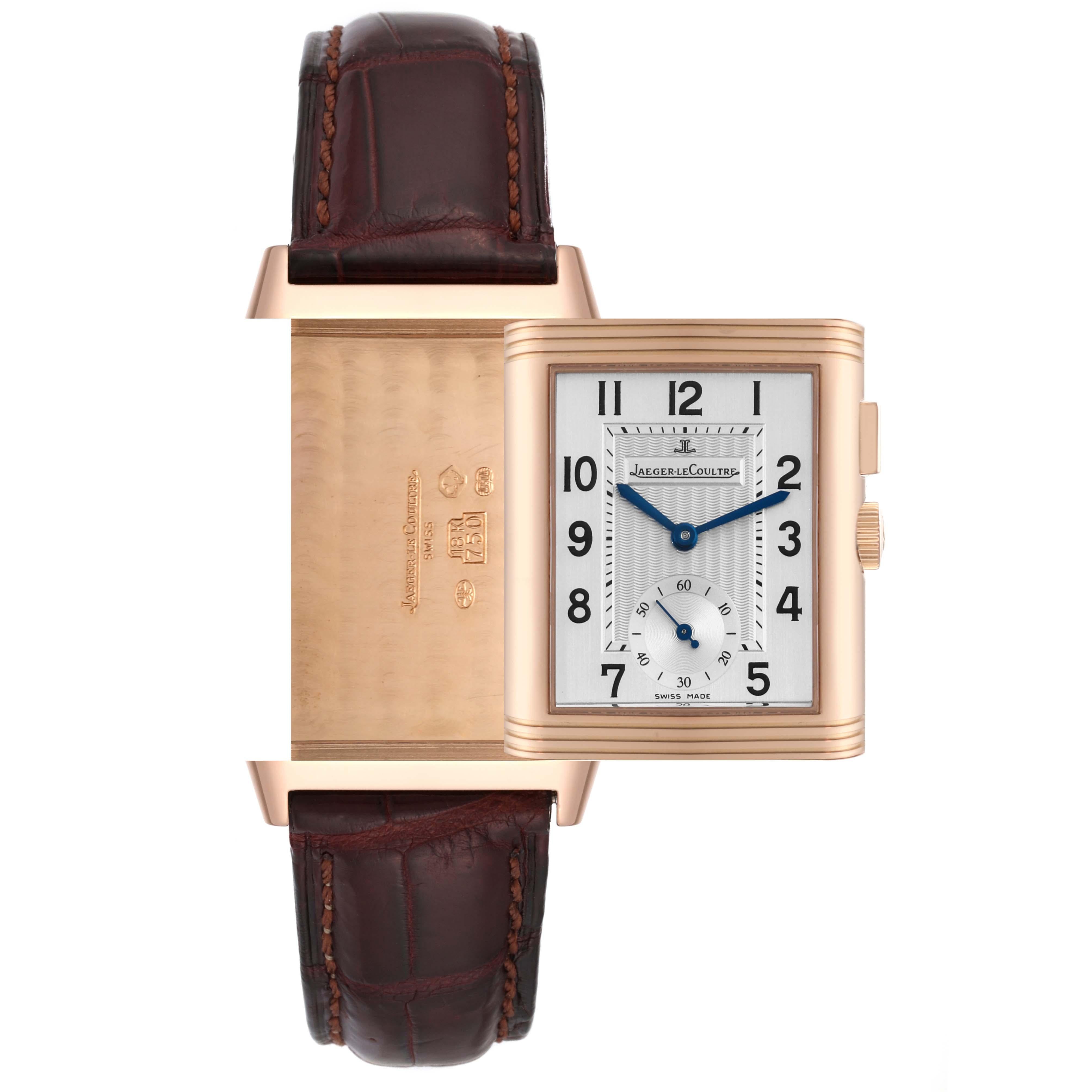 Jaeger LeCoultre Reverso Duoface Rose Gold Mens Watch 272.2.54 Q2712410 3