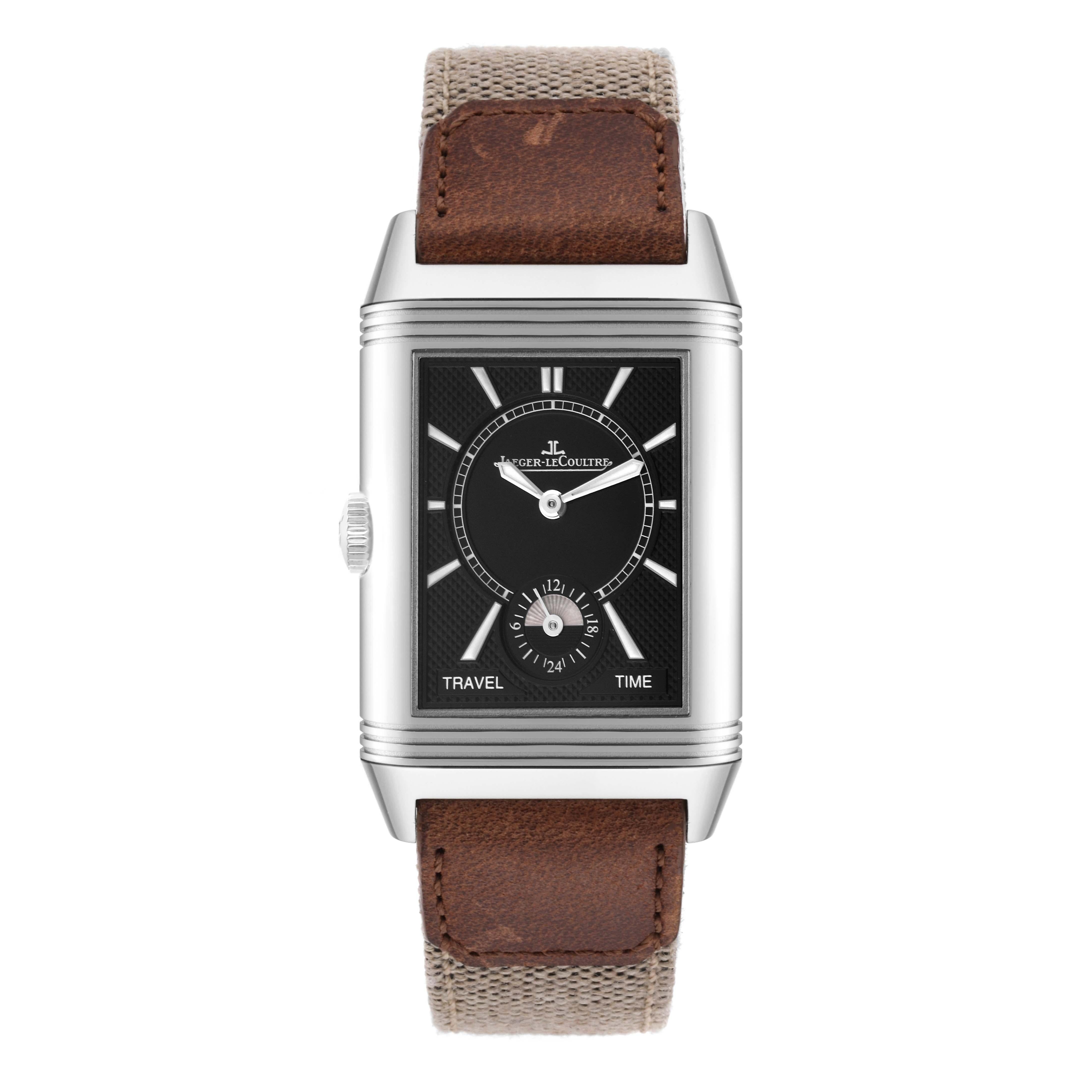 Jaeger LeCoultre Reverso Duoface Stahl-Herrenuhr 215.8.D4 Q3848422 Kartenetui 1