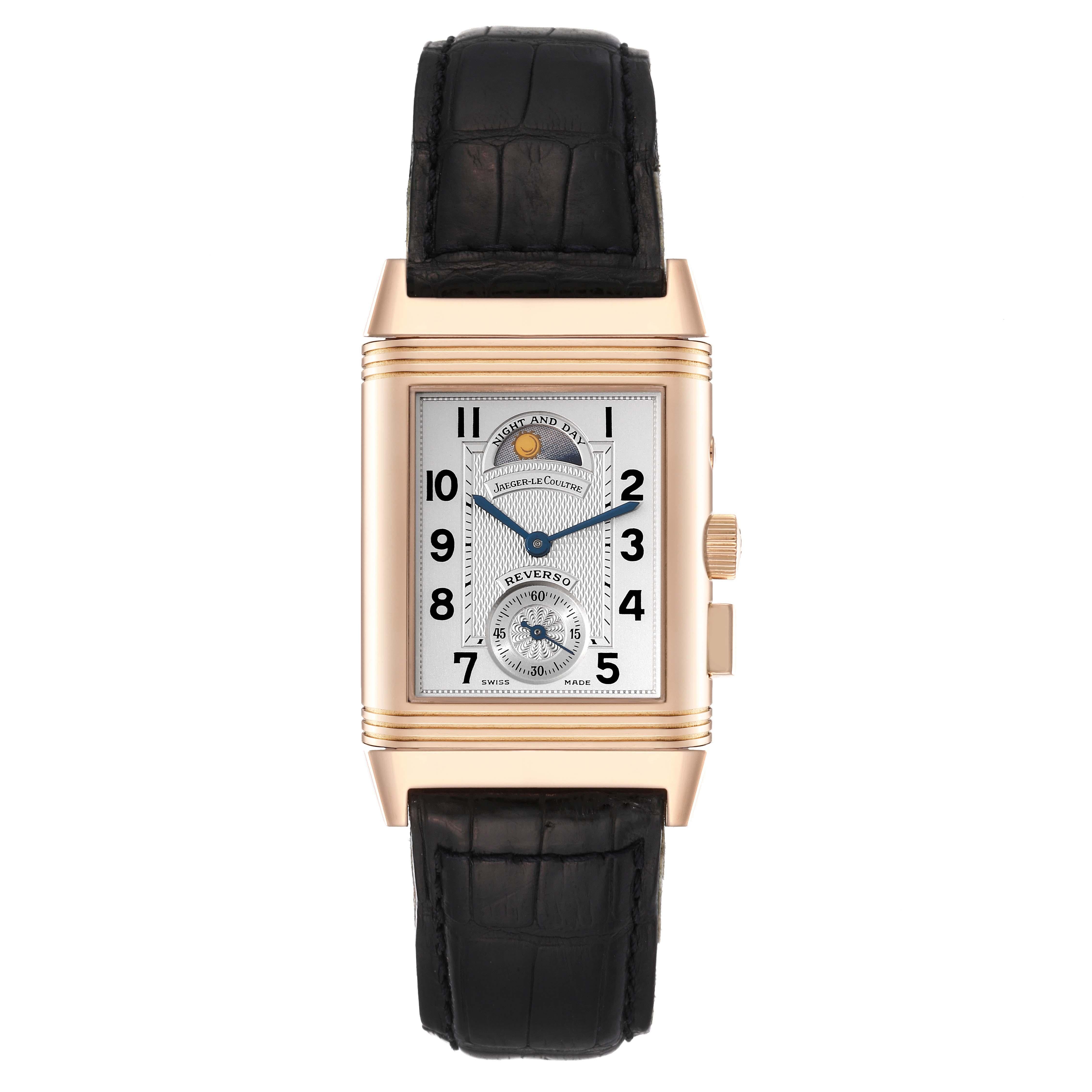 Jaeger LeCoultre Reverso Geographique LE Rose Gold Watch 270.2.582B Box Papers 1