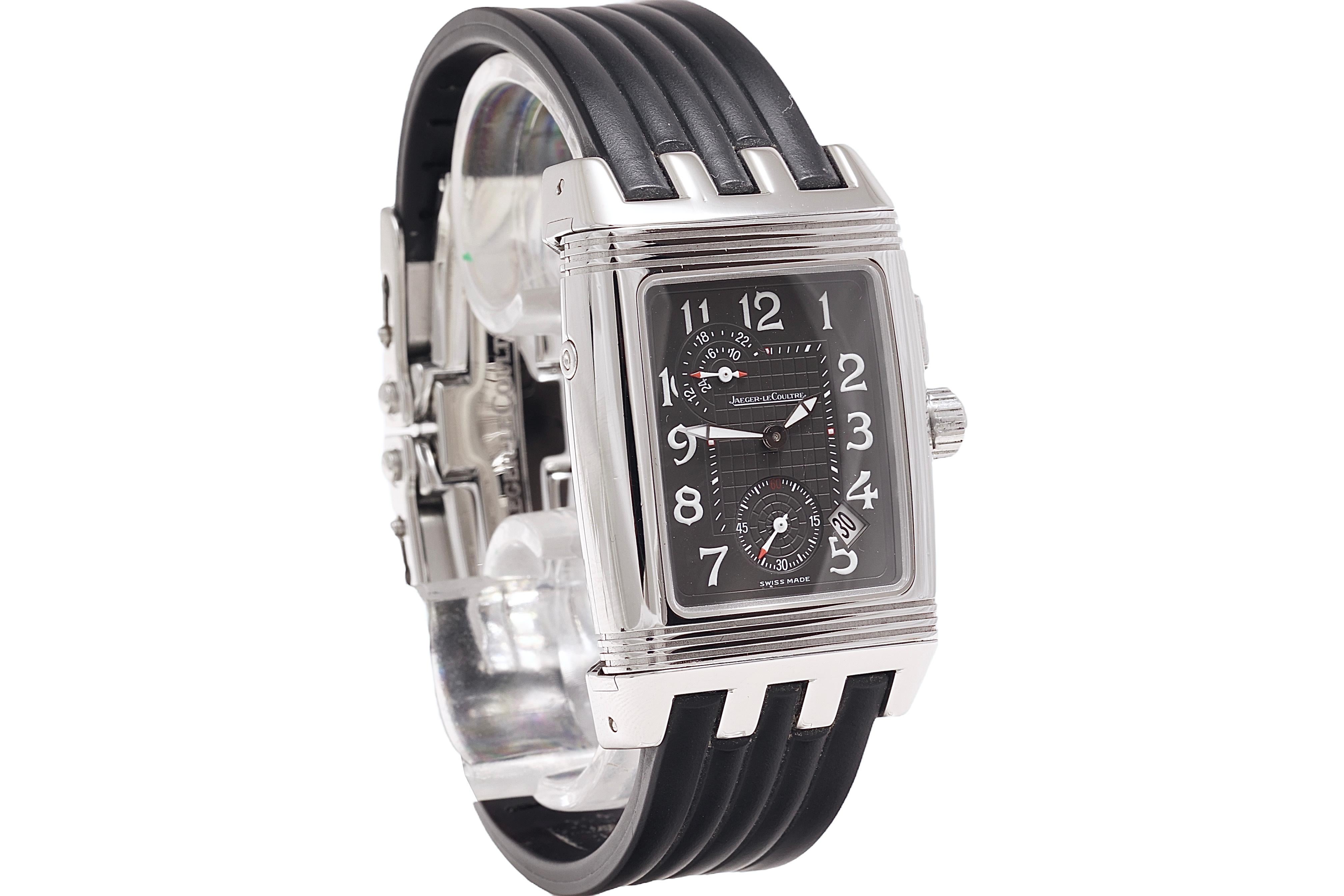 Jaeger LeCoultre Reverso, Gran Sport, Duo Face, GMT, Stahl, Ref 295.8.51 im Angebot 1
