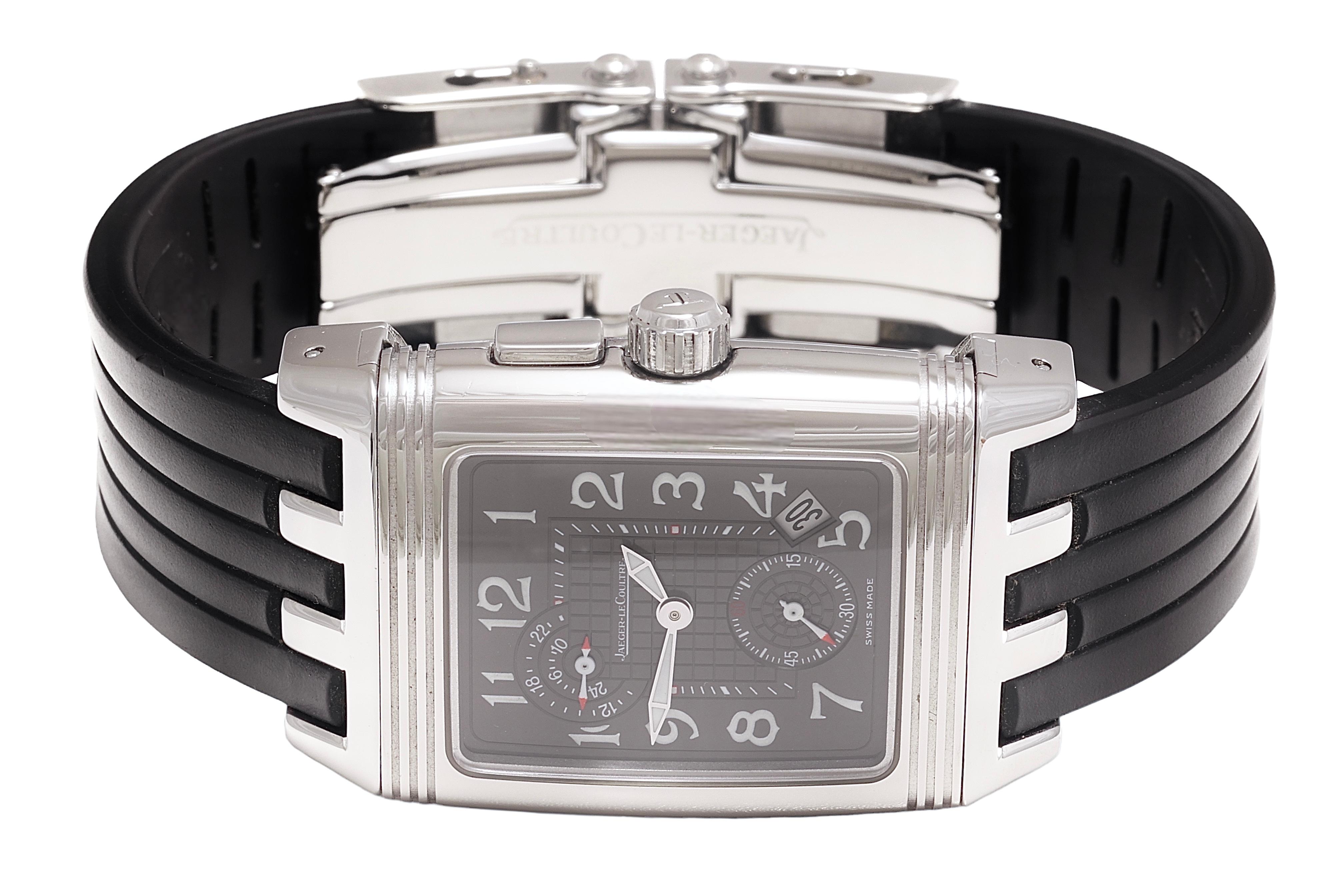 Jaeger LeCoultre Reverso, Gran Sport, Duo Face, GMT, Stahl, Ref 295.8.51 im Angebot 3