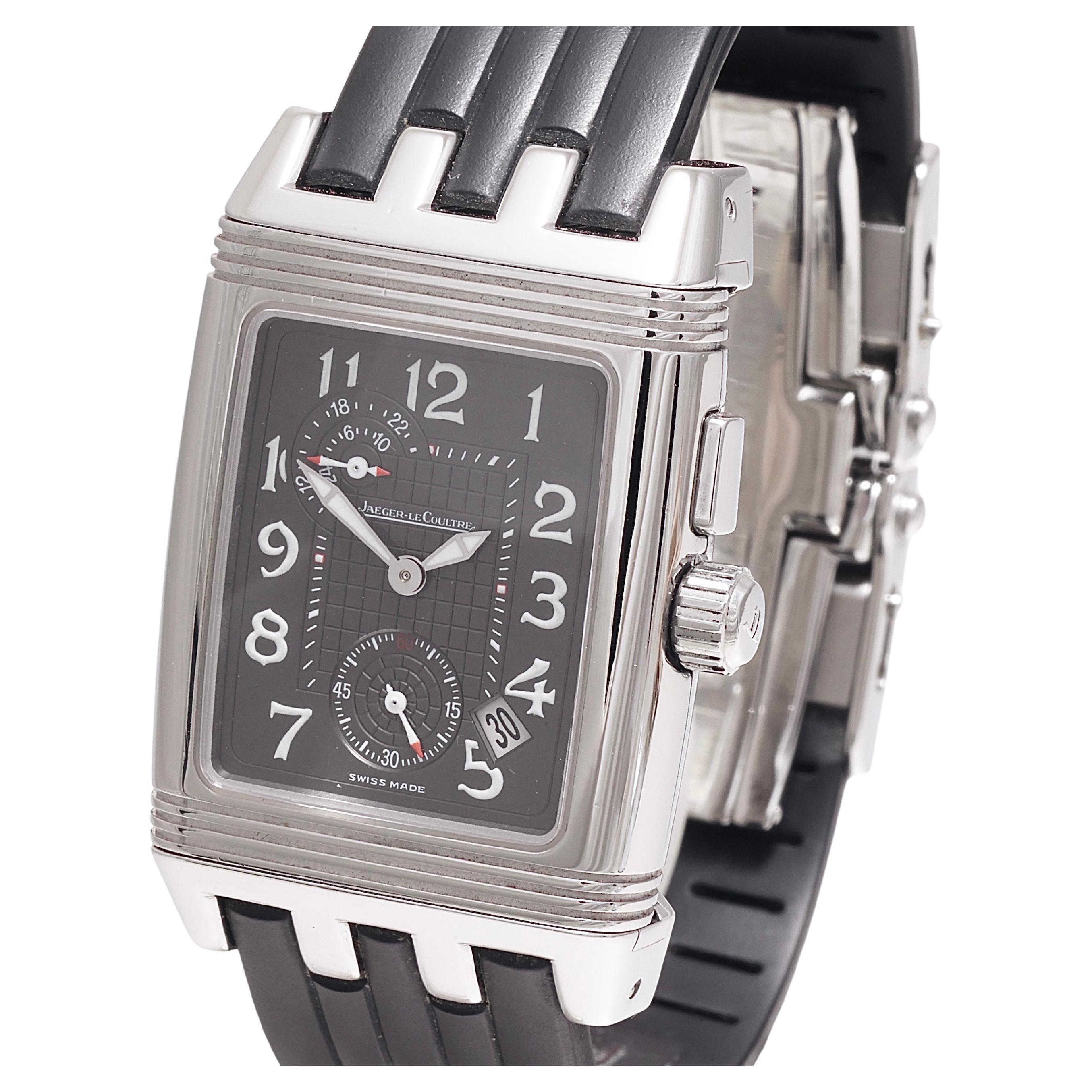 Jaeger LeCoultre Reverso, Gran Sport, Duo Face, GMT, Stahl, Ref 295.8.51 im Angebot