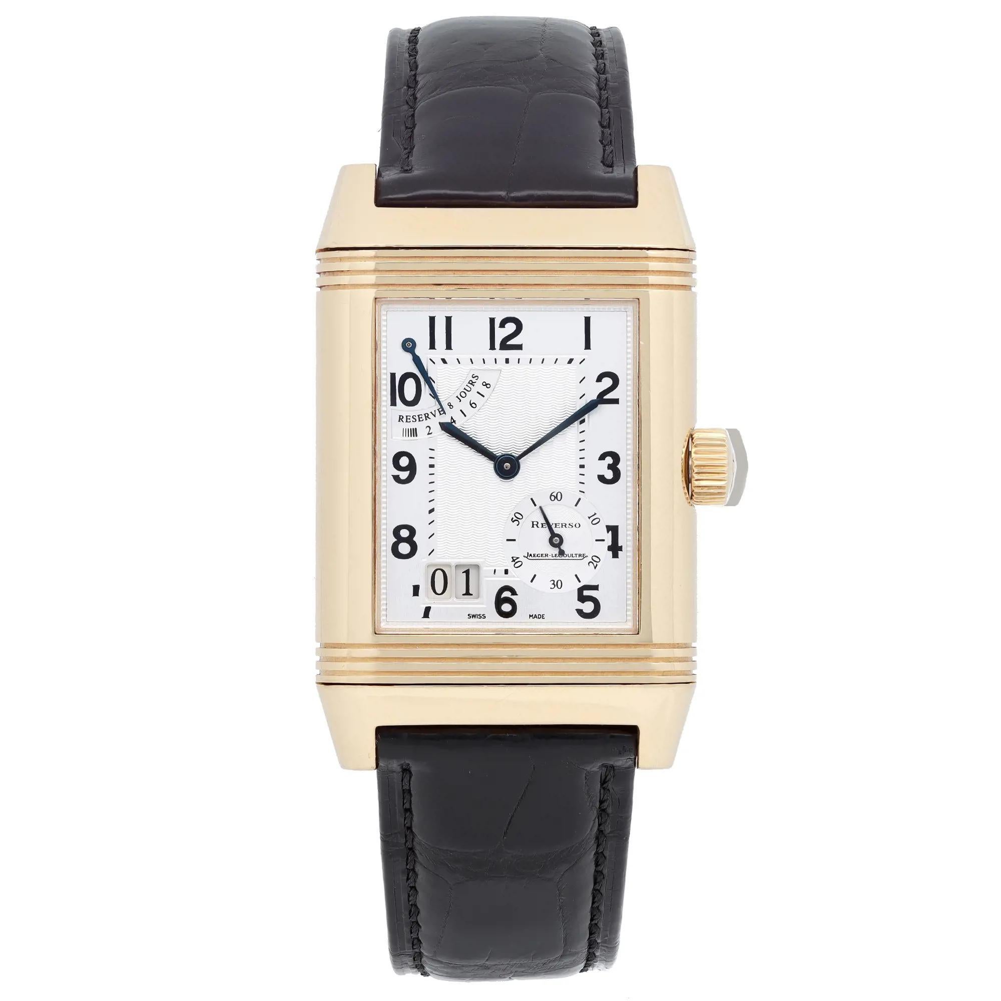 Jaeger-LeCoultre Reverso Grande 18k Gold Manual Wind Watch Q3001420 For  Sale at 1stDibs | jaeger lecoultre reverso grande date 8 days