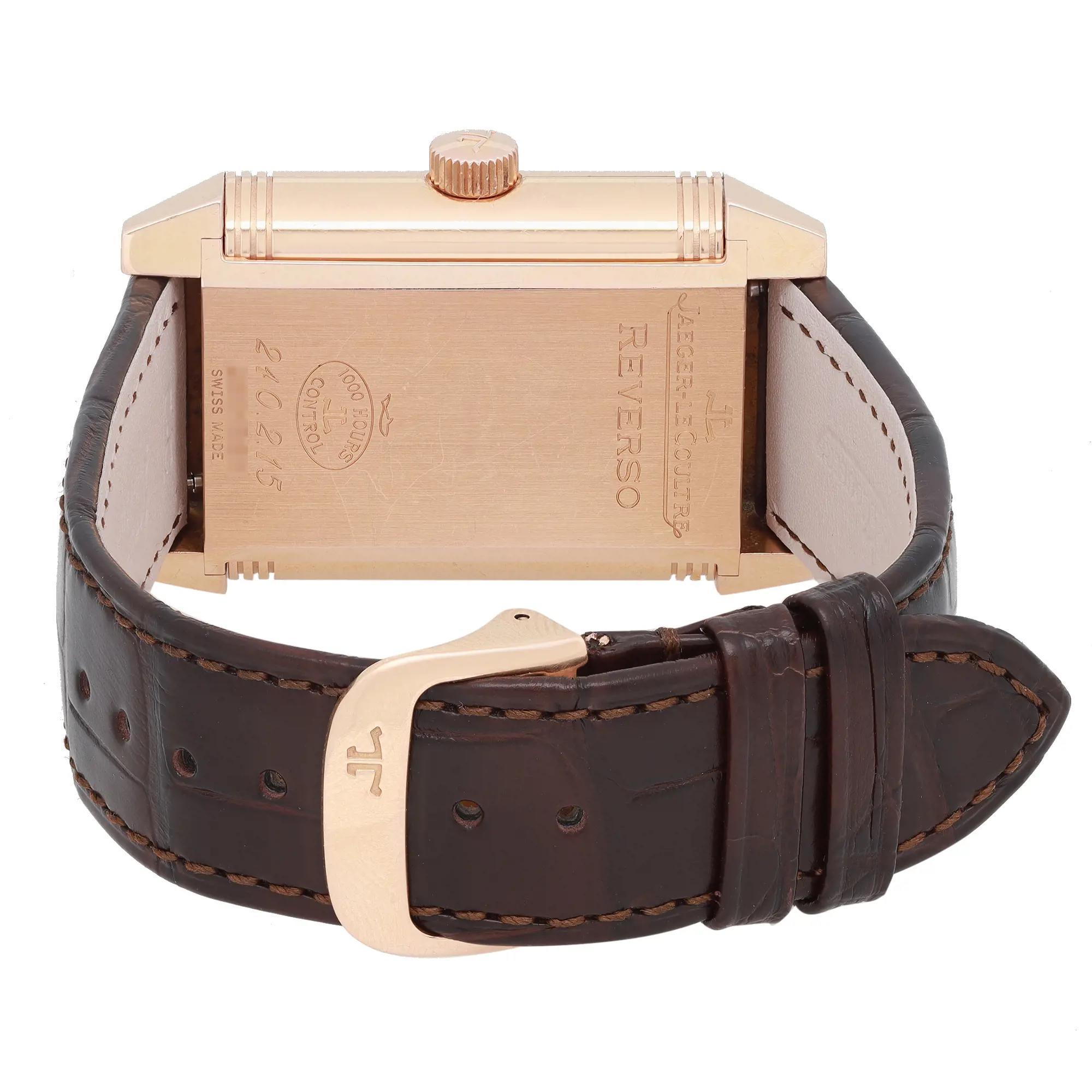 Jaeger-LeCoultre Reverso Grande 18k Rose Gold Silver Dial Watch Q300240 1