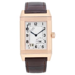 Used Jaeger-LeCoultre Reverso Grande 18k Rose Gold Silver Dial Watch Q300240
