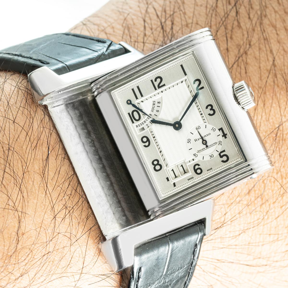 Jaeger LeCoultre Reverso Grande Date 30mm 240.8.15 en vente 6