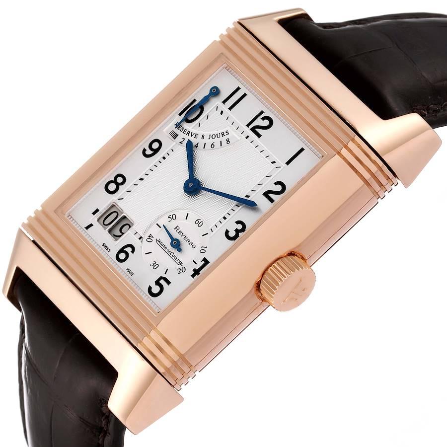 Men's Jaeger Lecoultre Reverso Grande Date Rose Gold Watch 240.2.15 Q3002401 For Sale
