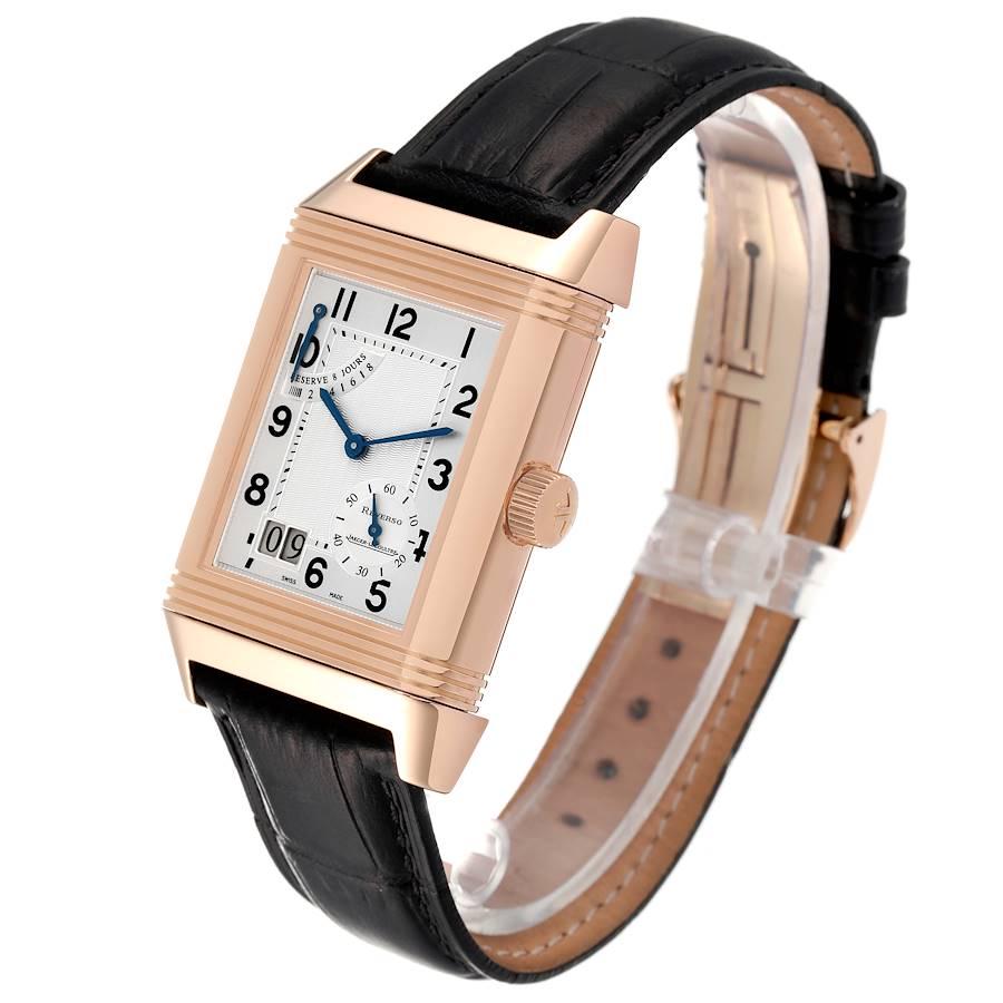 Men's Jaeger LeCoultre Reverso Grande Date Rose Gold Watch 240.2.15 Q3002401 For Sale