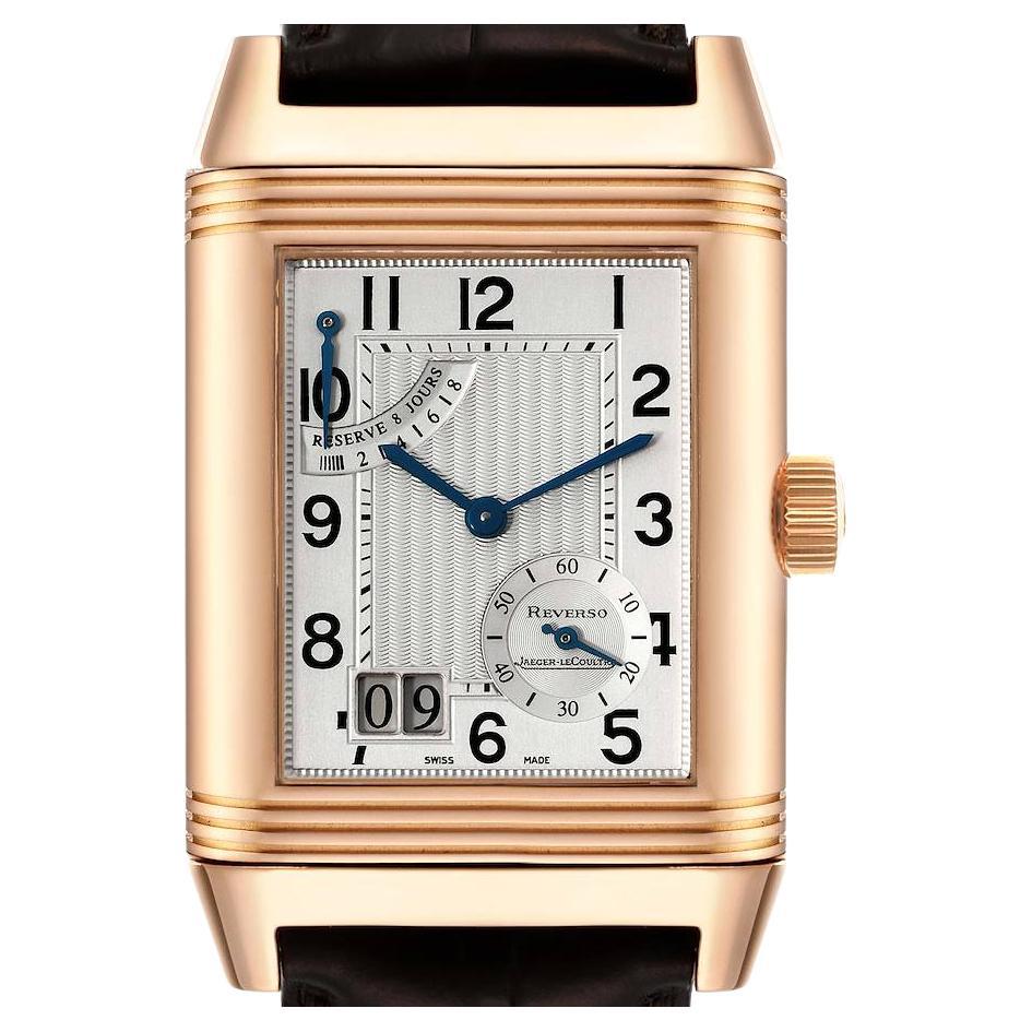 Jaeger Lecoultre Reverso Grande Date Rose Gold Watch 240.2.15 Q3002401 For Sale