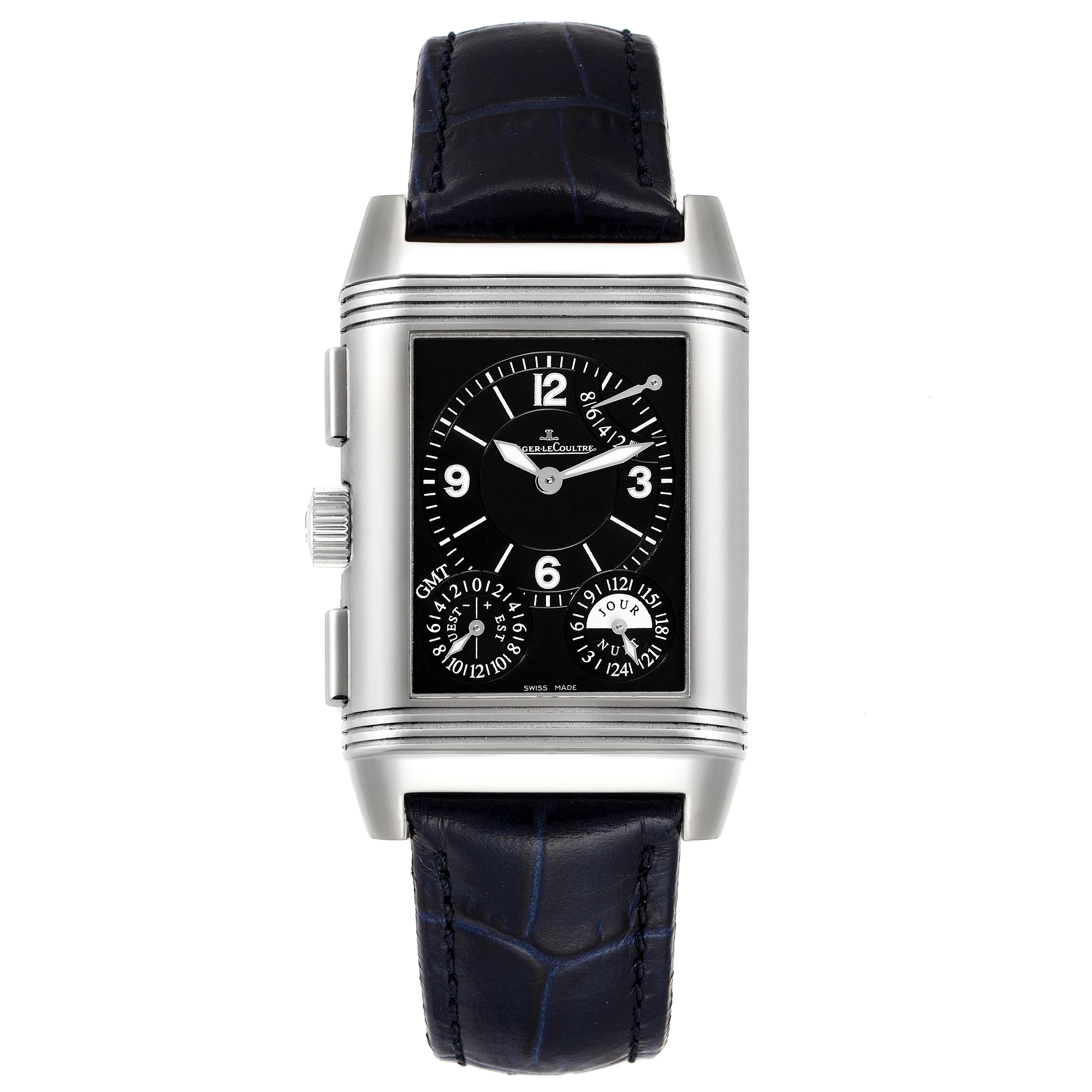 Jaeger LeCoultre Reverso Grande GMT Mens Watch 240.8.18 Q3028420 In Excellent Condition For Sale In Atlanta, GA