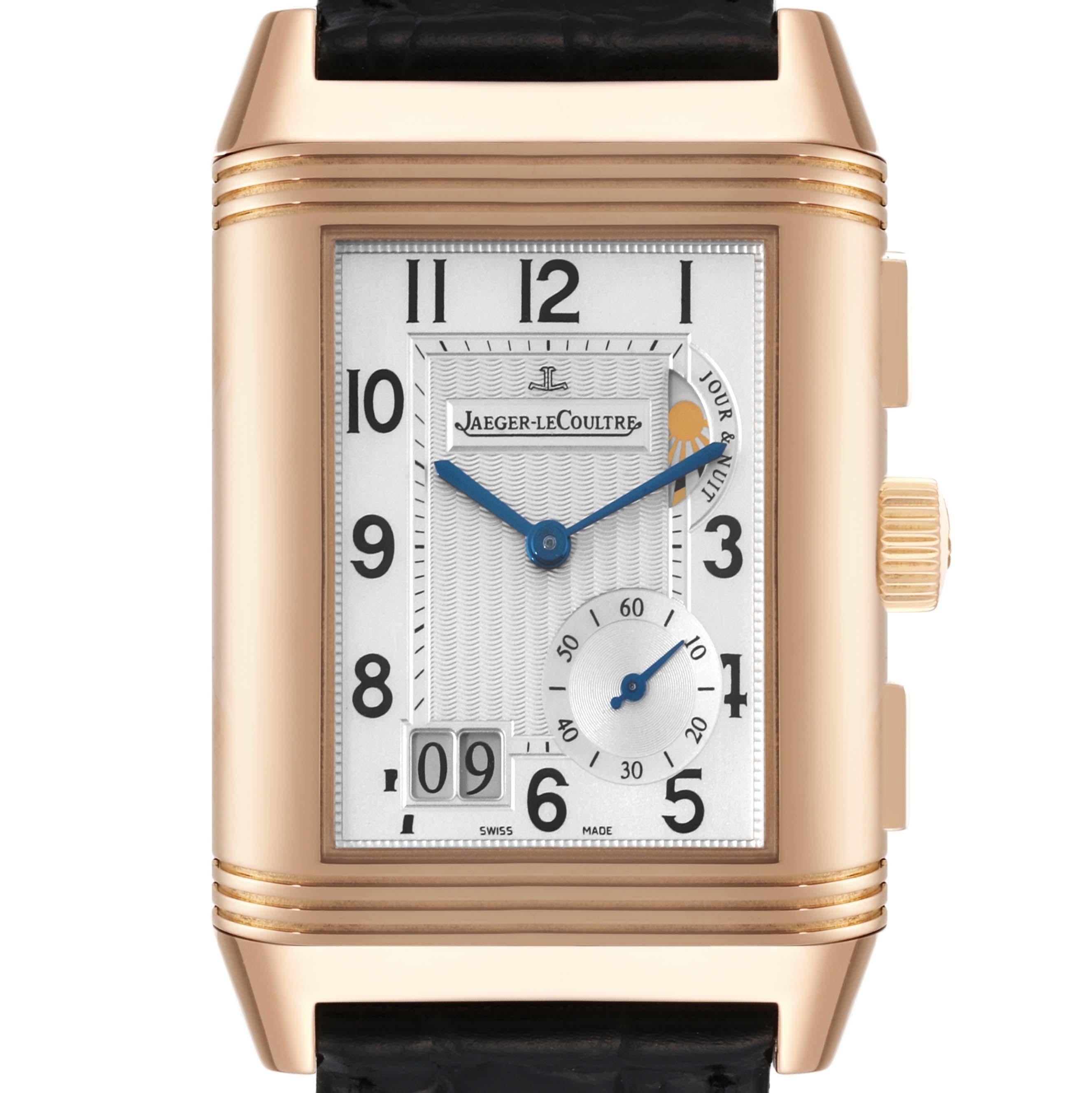 Jaeger LeCoultre Reverso Grande GMT Rose Gold Mens Watch 240.2.18 Q3022420 Card