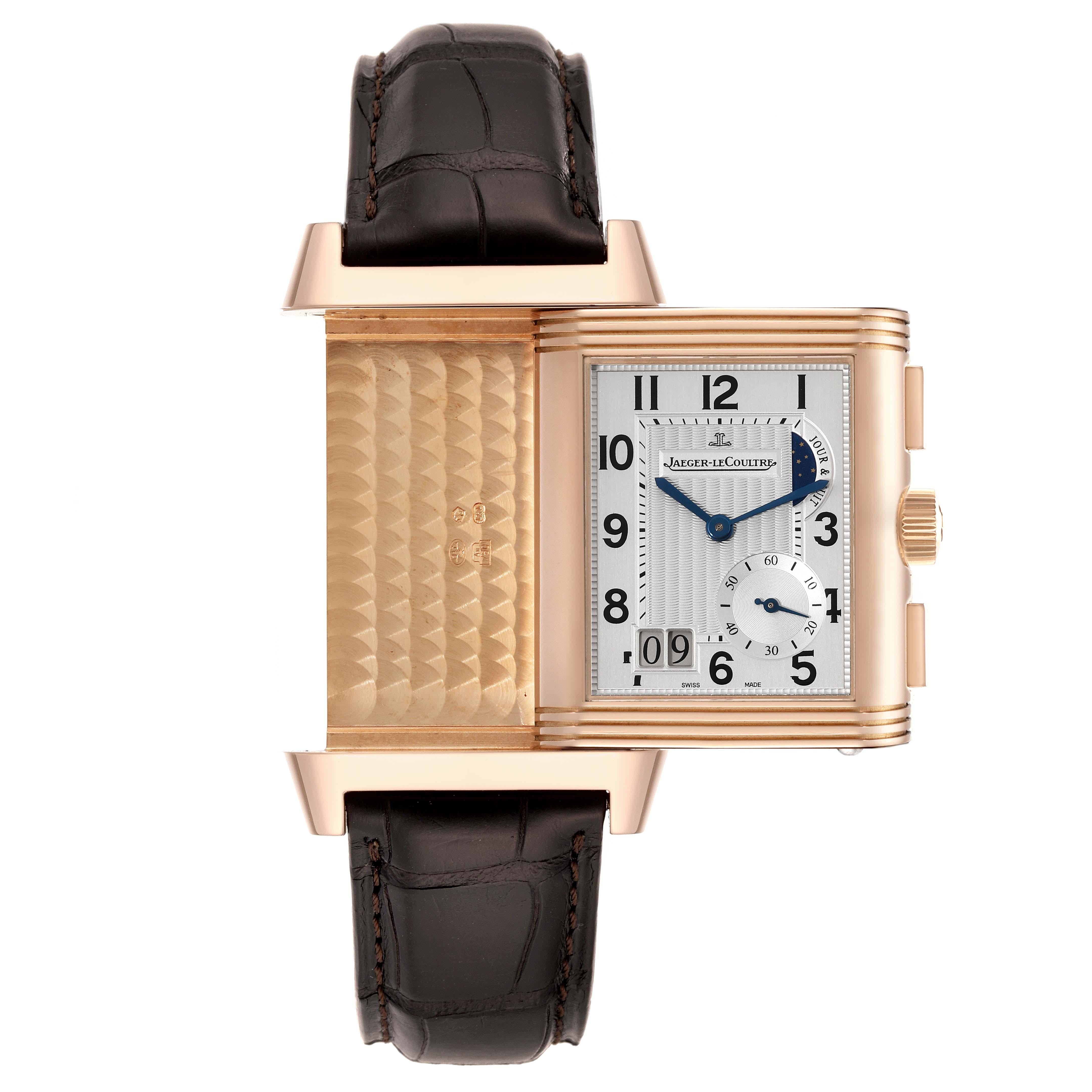 Jaeger LeCoultre Reverso Grande GMT Rose Gold Watch 240.2.18 Q3022420 Papers 4