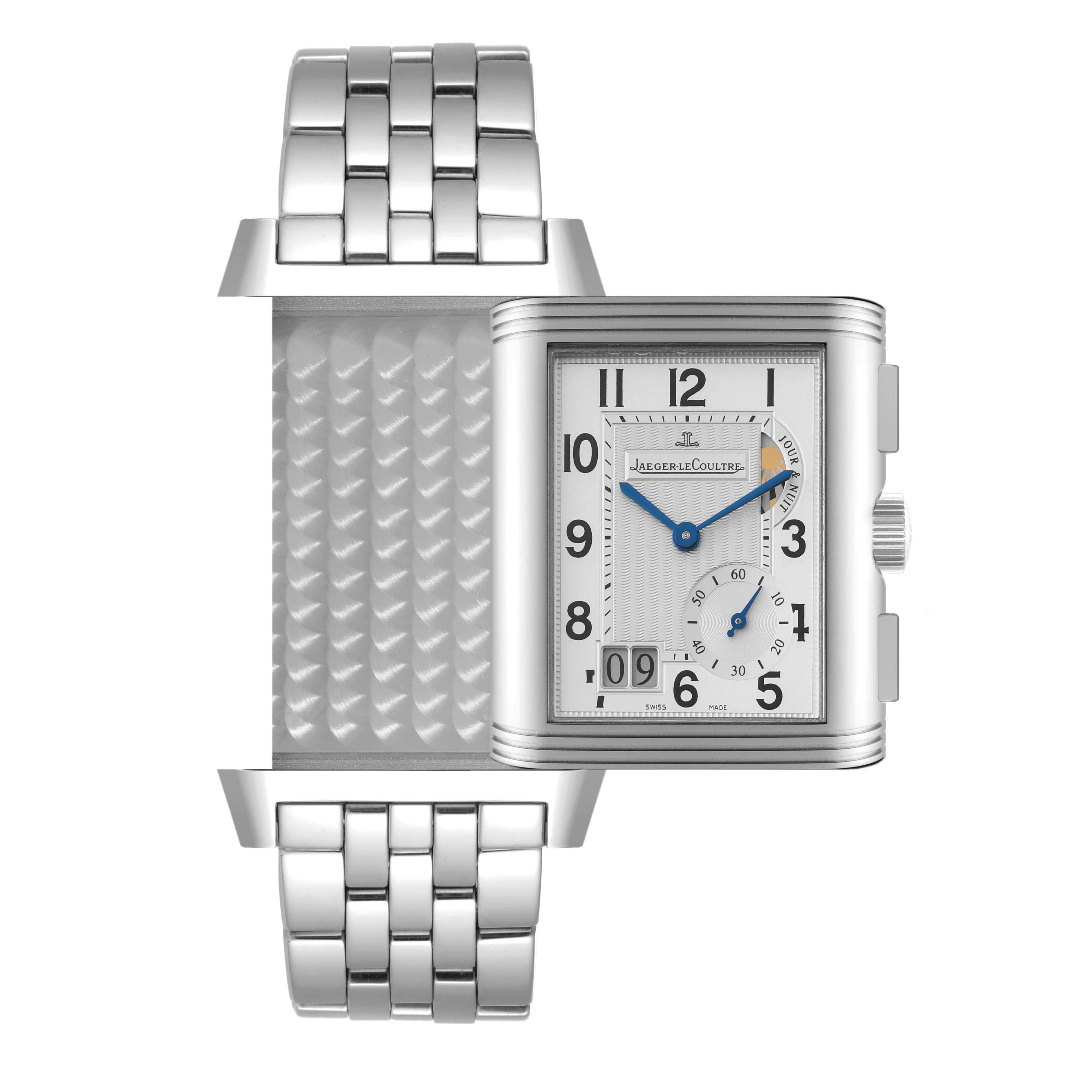 Jaeger LeCoultre Reverso Grande GMT Stahl-Herrenuhr 240.8.18 Q3028120 im Zustand „Hervorragend“ in Atlanta, GA