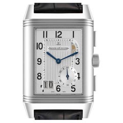 Jaeger LeCoultre Reverso Grande GMT Steel Watch 240.8.18 Q3028420 Box Papers