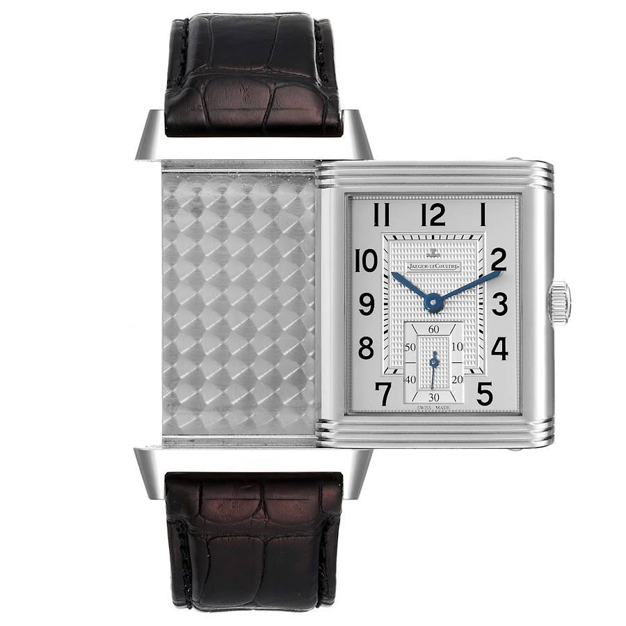 Jaeger LeCoultre Reverso Grande Steel Mens Watch 273.8.04 Q3738420 In Excellent Condition In Atlanta, GA