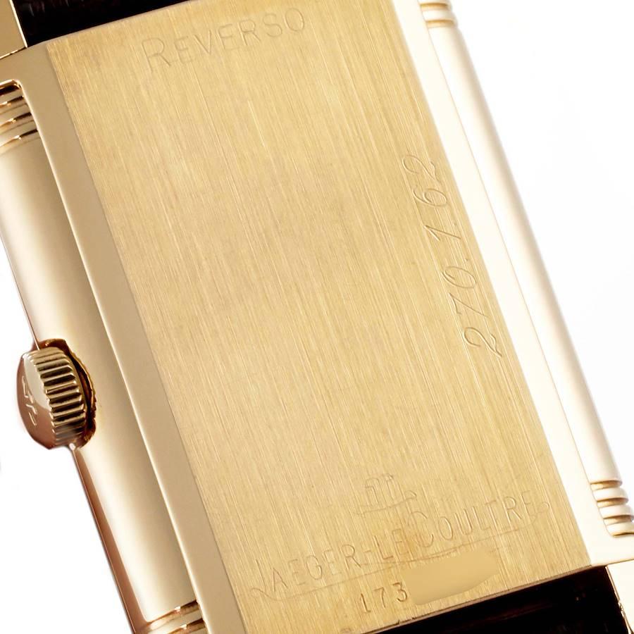 Jaeger LeCoultre Reverso Grande Taille Yellow Gold Mens Watch 270.1.62 For Sale 2