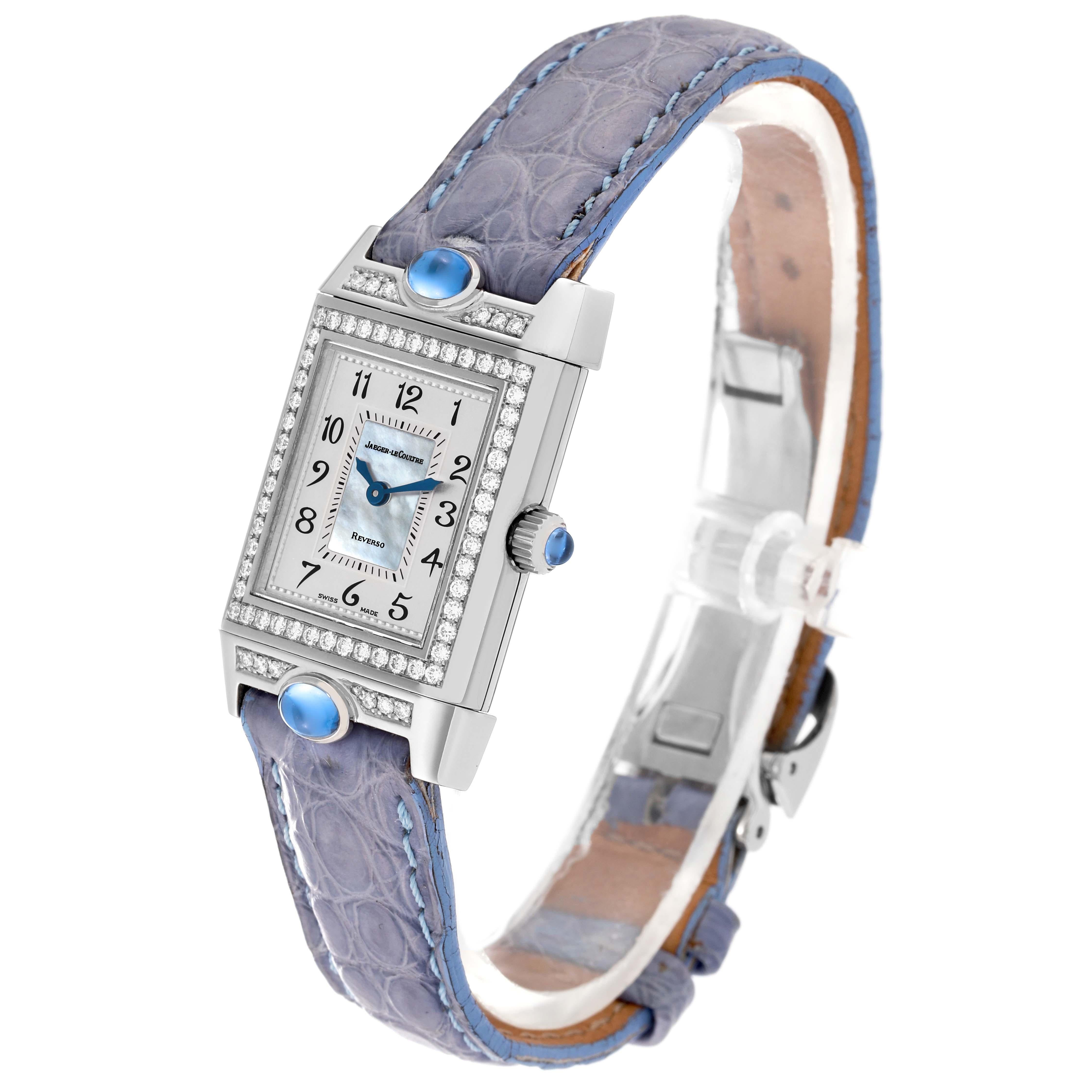 Jaeger LeCoultre Reverso Joaillerie White Gold Diamond Ladies Watch 267.3.86 For Sale 3