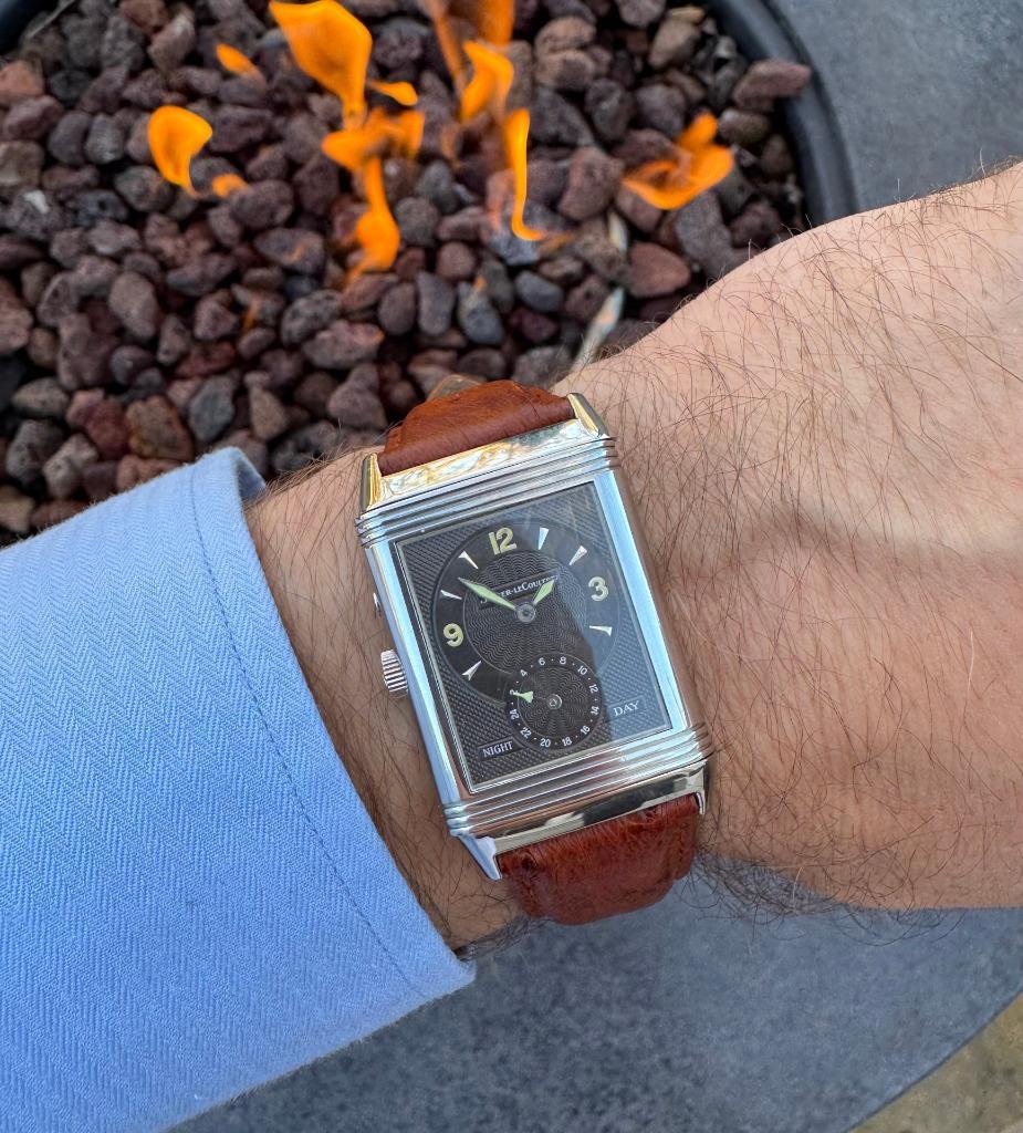 Jaeger-LeCoultre Reverso Night & Day Mens Watch, 270.8.54 - Stainless Steel For Sale 9