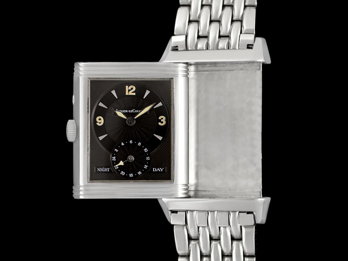 Men's Jaeger-LeCoultre Reverso Night & Day Mens Watch, 270.8.54 - Stainless Steel For Sale