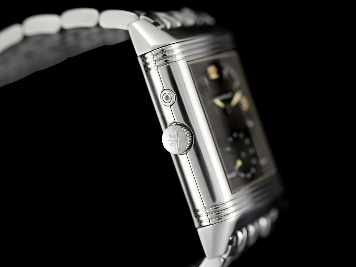 Jaeger-LeCoultre Reverso Night & Day Mens Watch, 270.8.54 - Stainless Steel For Sale 4