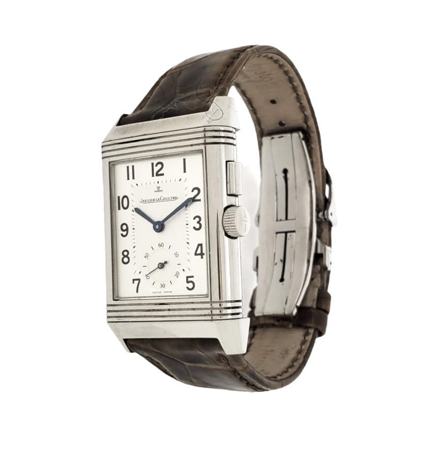 Art Deco Jaeger LeCoultre Reverso Night & Day, Stainless Steel Case, Deployant, 42 x 26mm