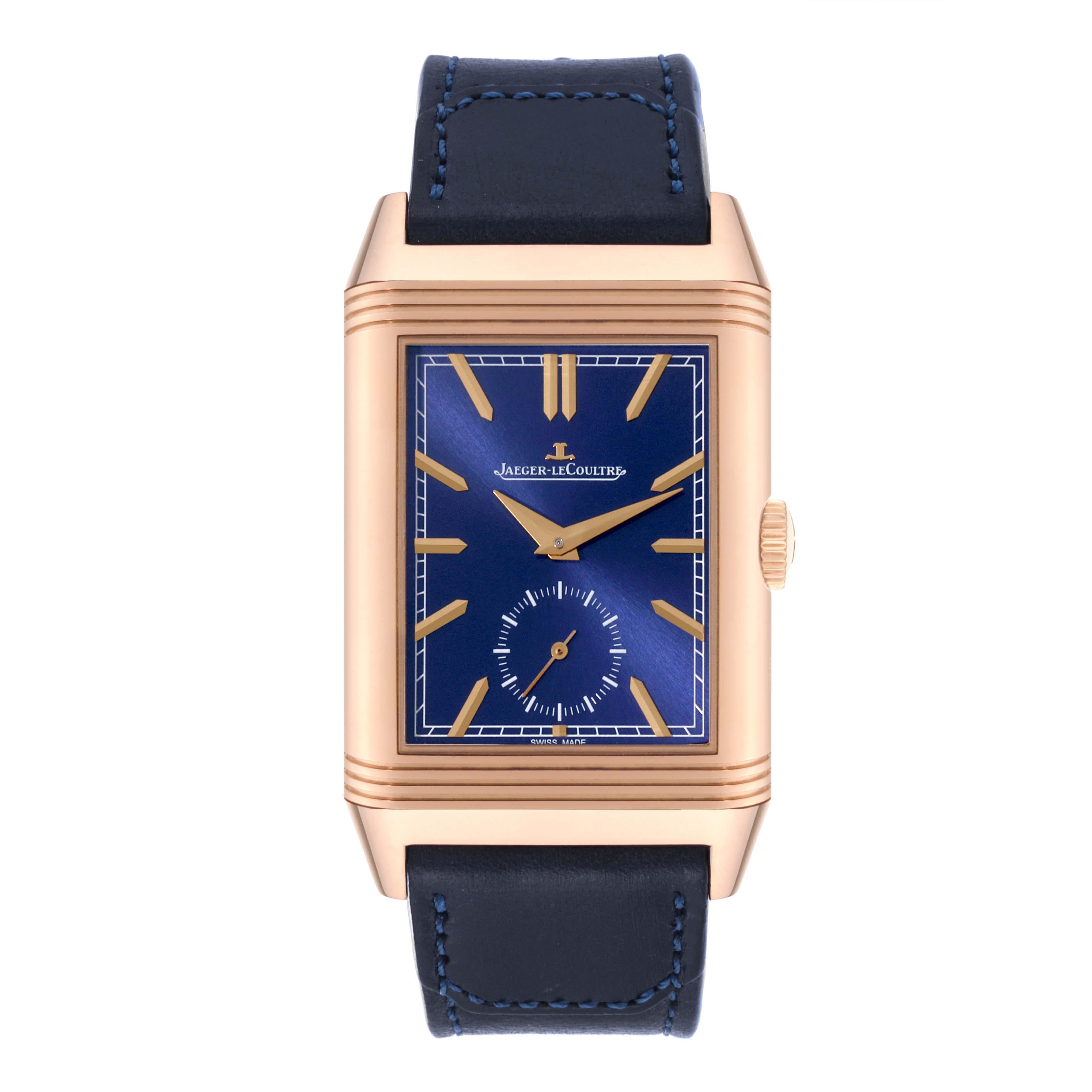 Men's Jaeger LeCoultre Reverso Rose Gold Fagliano Limited Edition Mens  Watch Box Card For Sale