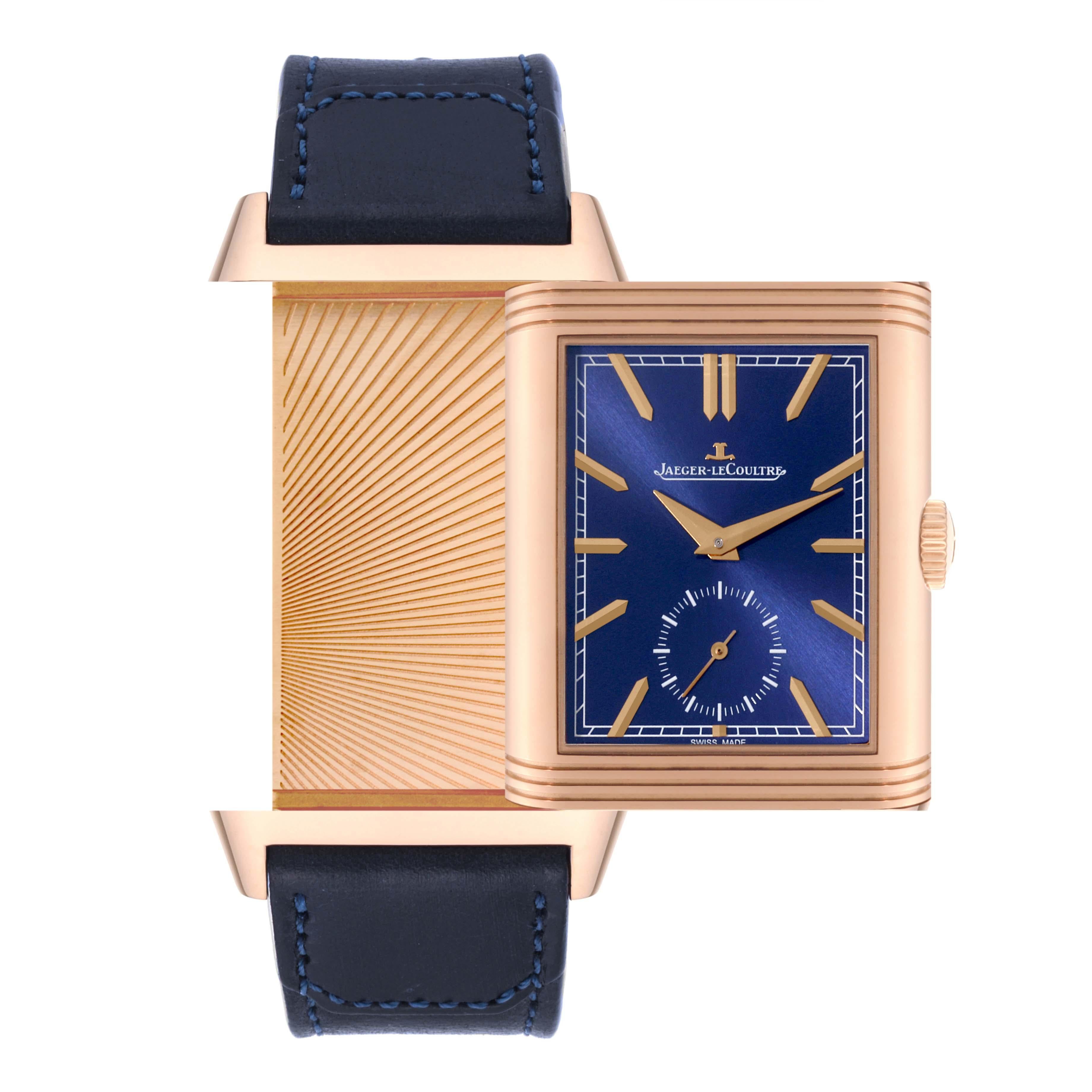 Jaeger LeCoultre Reverso Rose Gold Fagliano Limited Edition Mens  Watch Box Card For Sale 4
