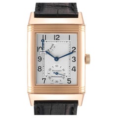 Jaeger LeCoultre Reverso Rose Gold Silver Dial Mens Watch 270.2.13 Q2702420