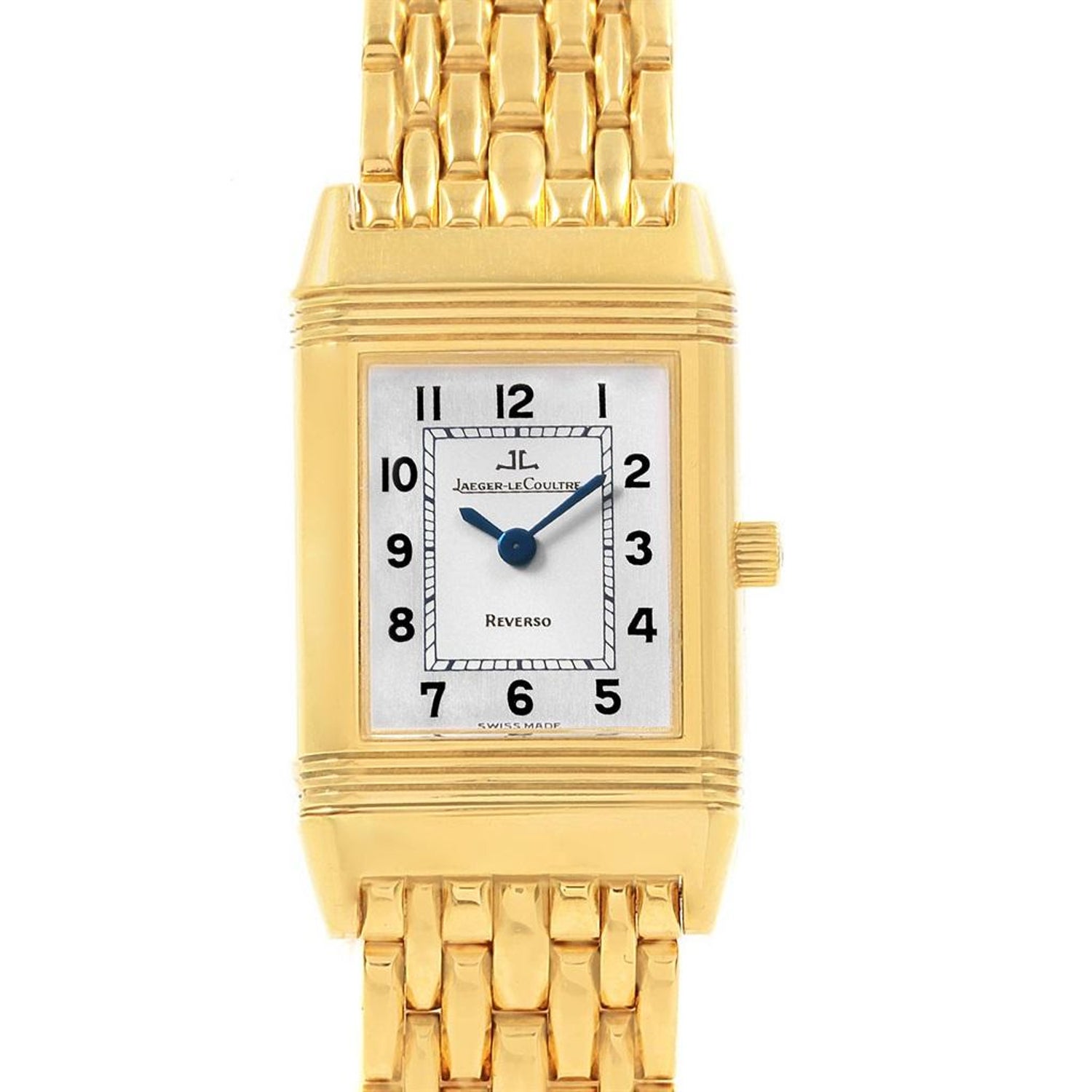 Jaeger Lecoultre Reverso Silver Dial Yellow Gold Ladies Watch Q2611110 For Sale At 1stdibs