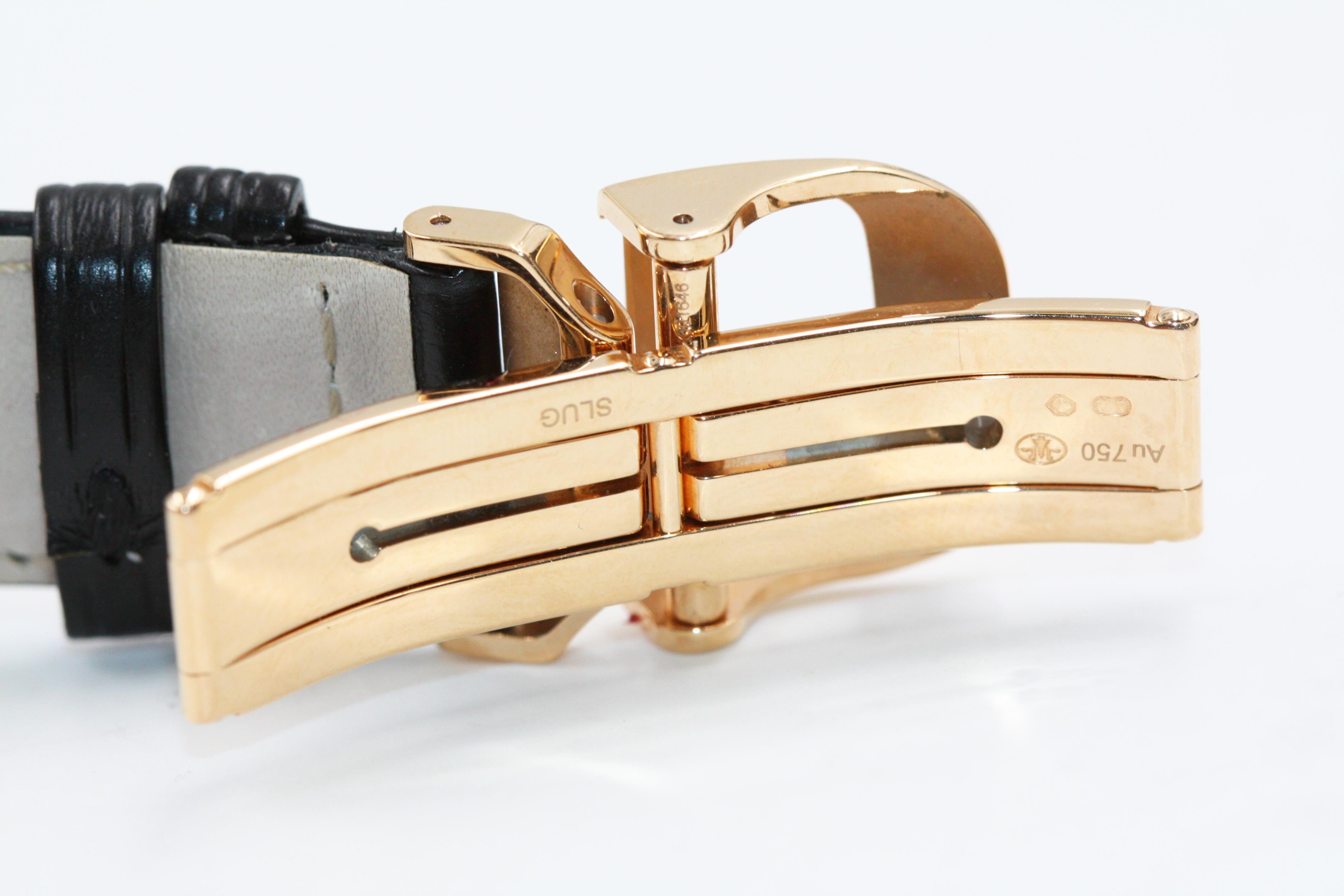 Jaeger-LeCoultre Reverso Squadra Lady Duetto versilberte Guilloche/Schwarze Zifferblattuhr mit schwarzem Zifferblatt im Angebot 6
