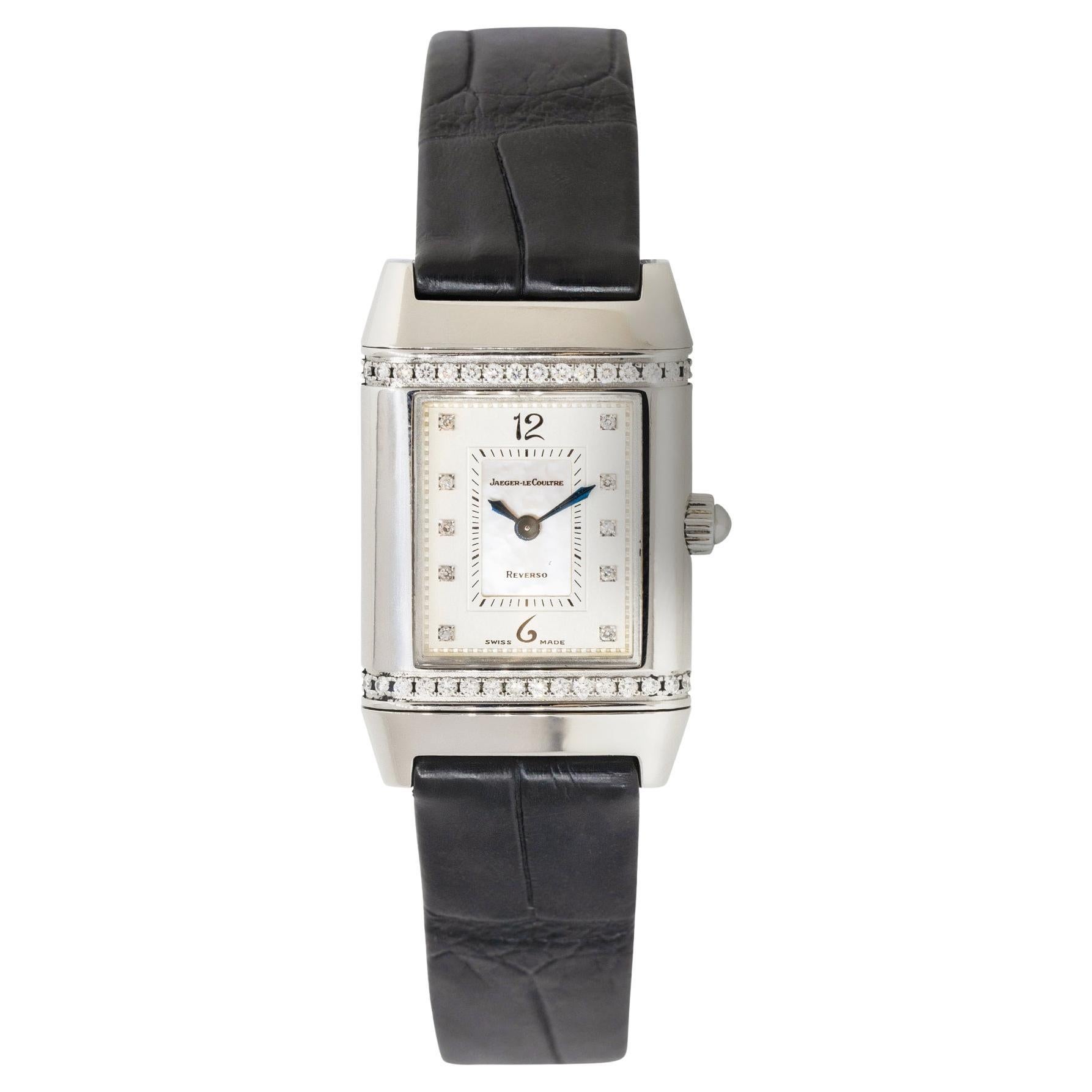 Jaeger-LeCoultre Reverso Stainless Steel Diamond Ladies Watch in Stock