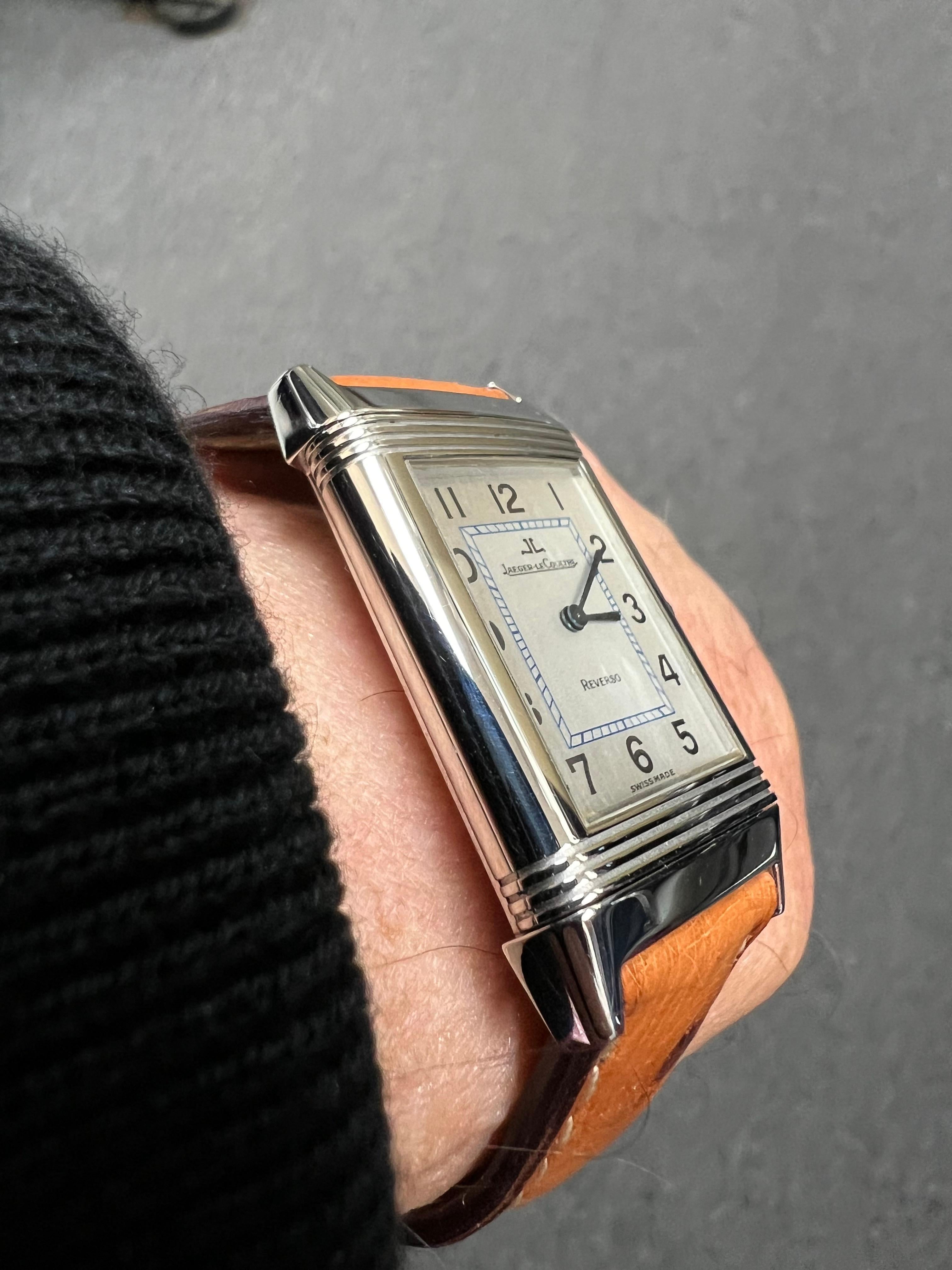 Art Deco Jaeger LeCoultre Reverso Stainless Steel Wristwatch