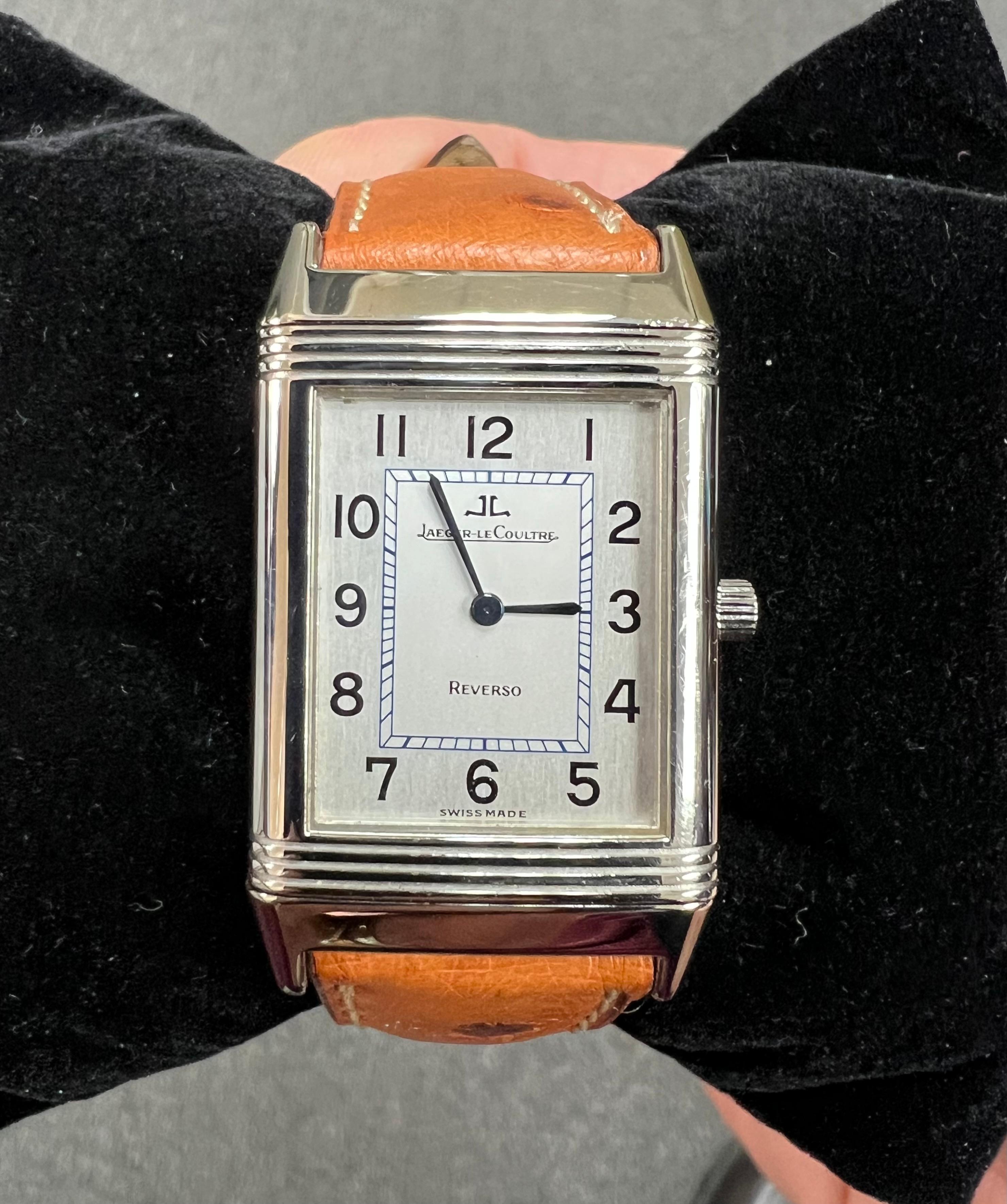Women's or Men's Jaeger LeCoultre Reverso Stainless Steel Wristwatch