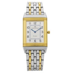 Used Jaeger-LeCoultre Reverso Steel 18K Gold Silver Dial Quartz Mens Watch 250.5.08