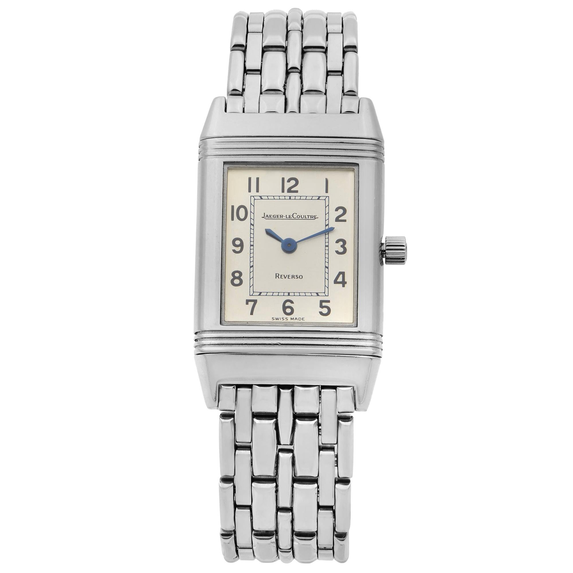 Jaeger-LeCoultre Reverso Steel Silver Dial Ladies Quartz Watch 260.8.08