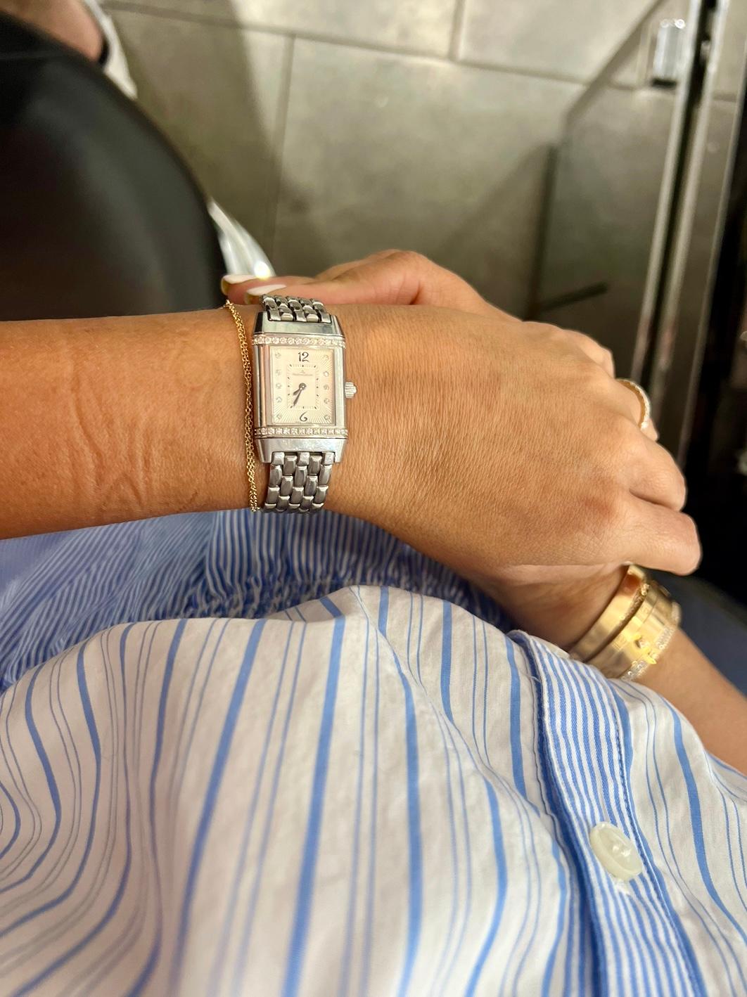 Jaeger-LeCoultre Reverso Steel Wristwath Factory Diamond Detail 1