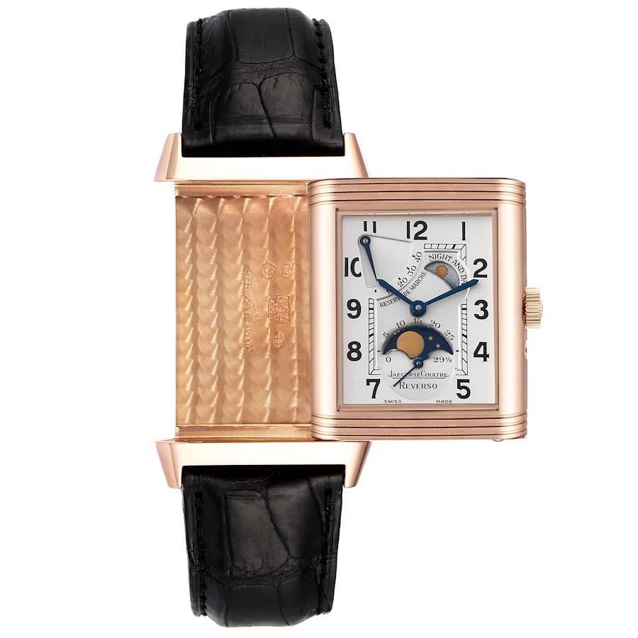 Jaeger LeCoultre Reverso Sun Moon Roségold Herrenuhr 270.2.63 Q2752420 im Angebot 5