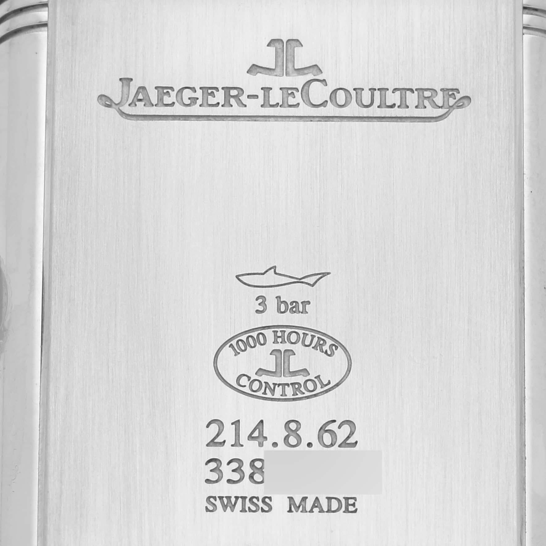 Jaeger LeCoultre Reverso Tribute Blue Dial Montre en acier pour hommes 214.8.62 Q3978480 en vente 4