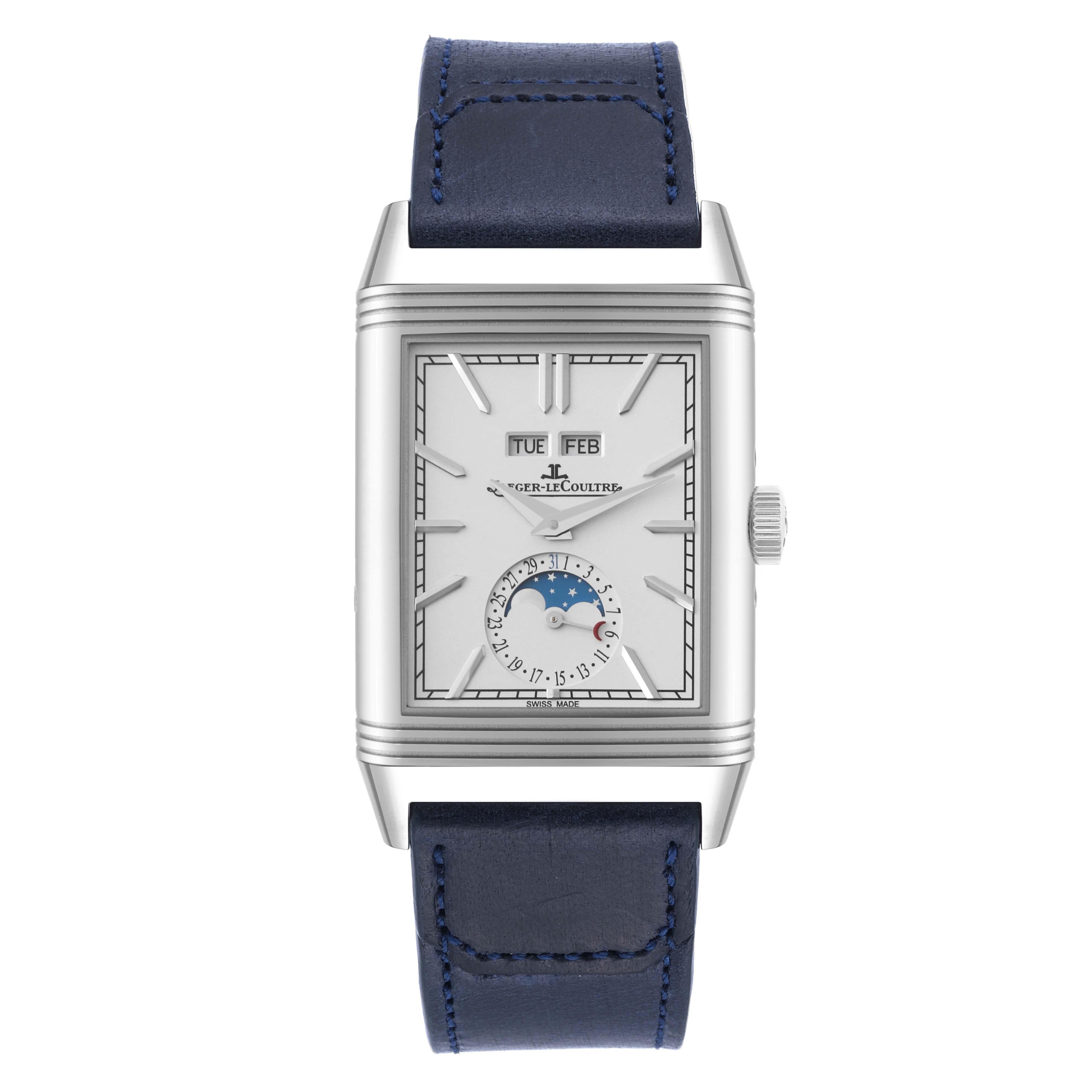 Men's Jaeger LeCoultre Reverso Tribute Duoface Calendar Steel Mens
