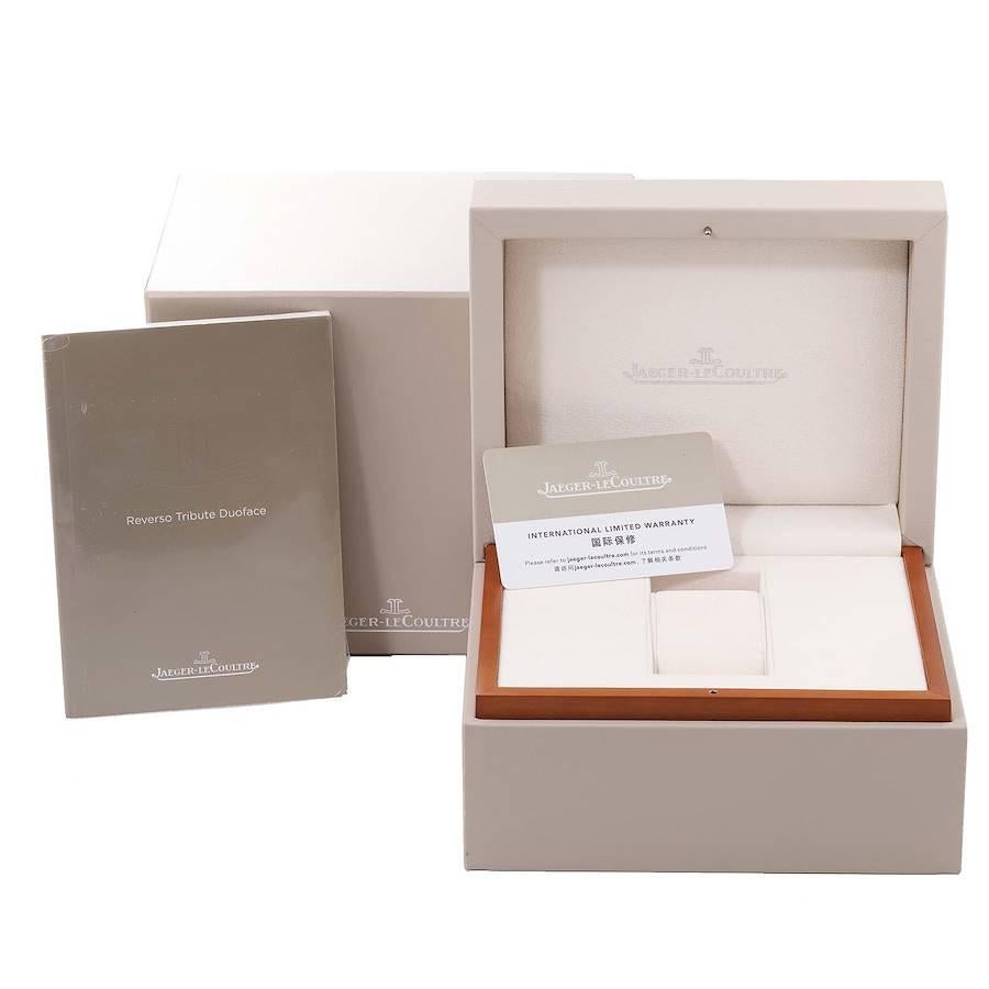 Jaeger LeCoultre Reverso Tribute Duoface Tages-Nachtuhr 215.8.D4 Q3988482 im Angebot 8