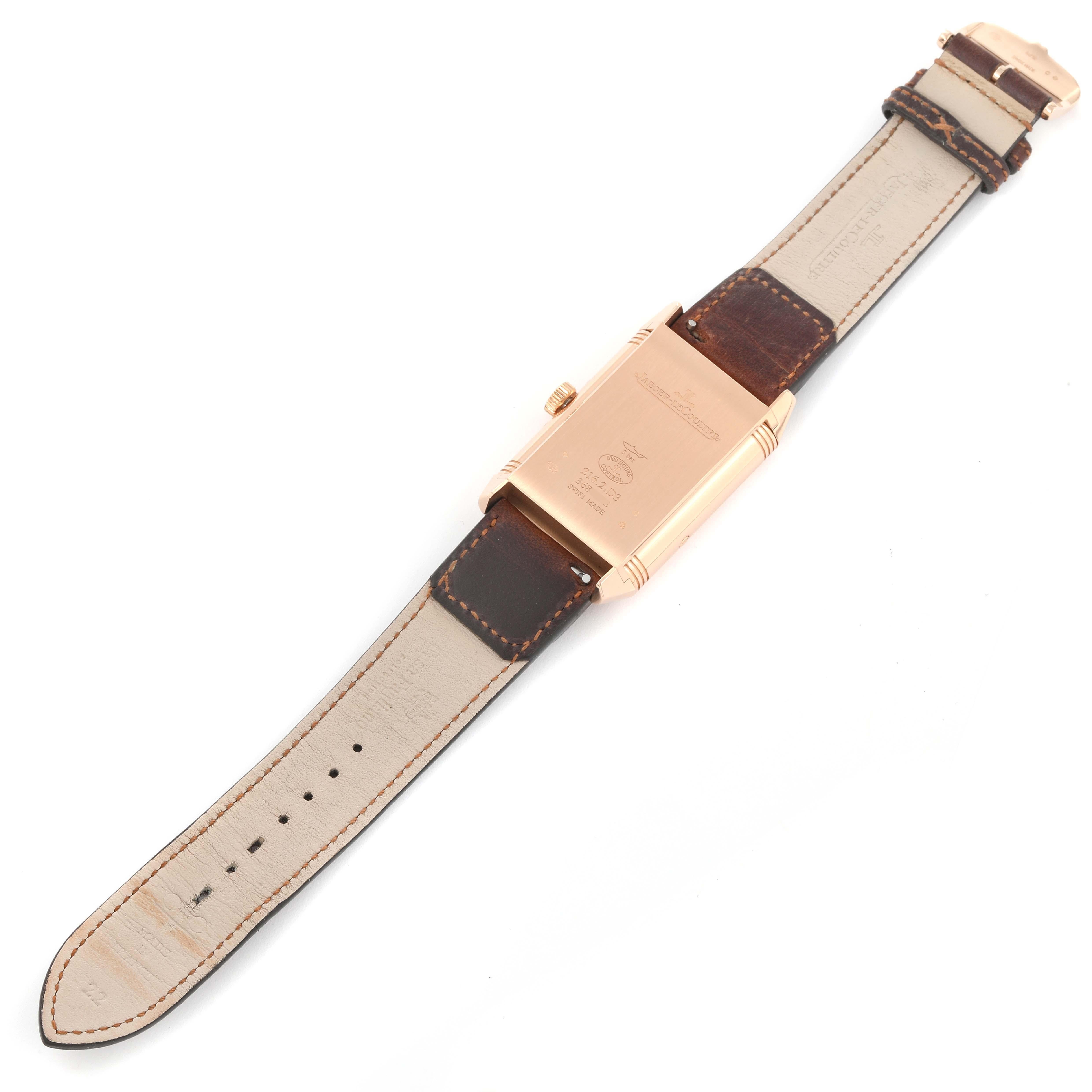 Jaeger LeCoultre Reverso Tribute Duoface Rose Gold Mens Watch 216.2.D3 Q3912530 7