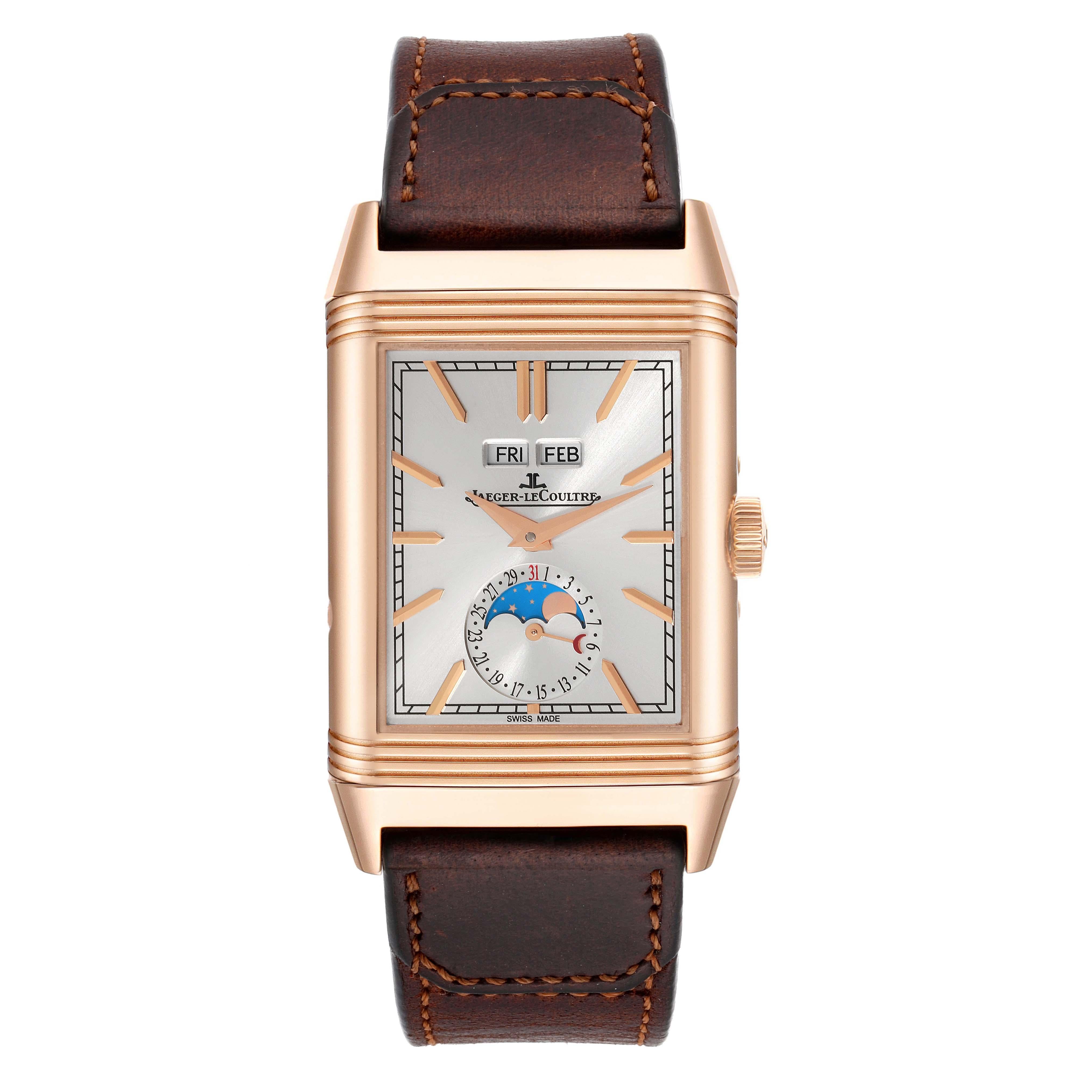 Men's Jaeger LeCoultre Reverso Tribute Duoface Rose Gold Mens Watch 216.2.D3 Q3912530