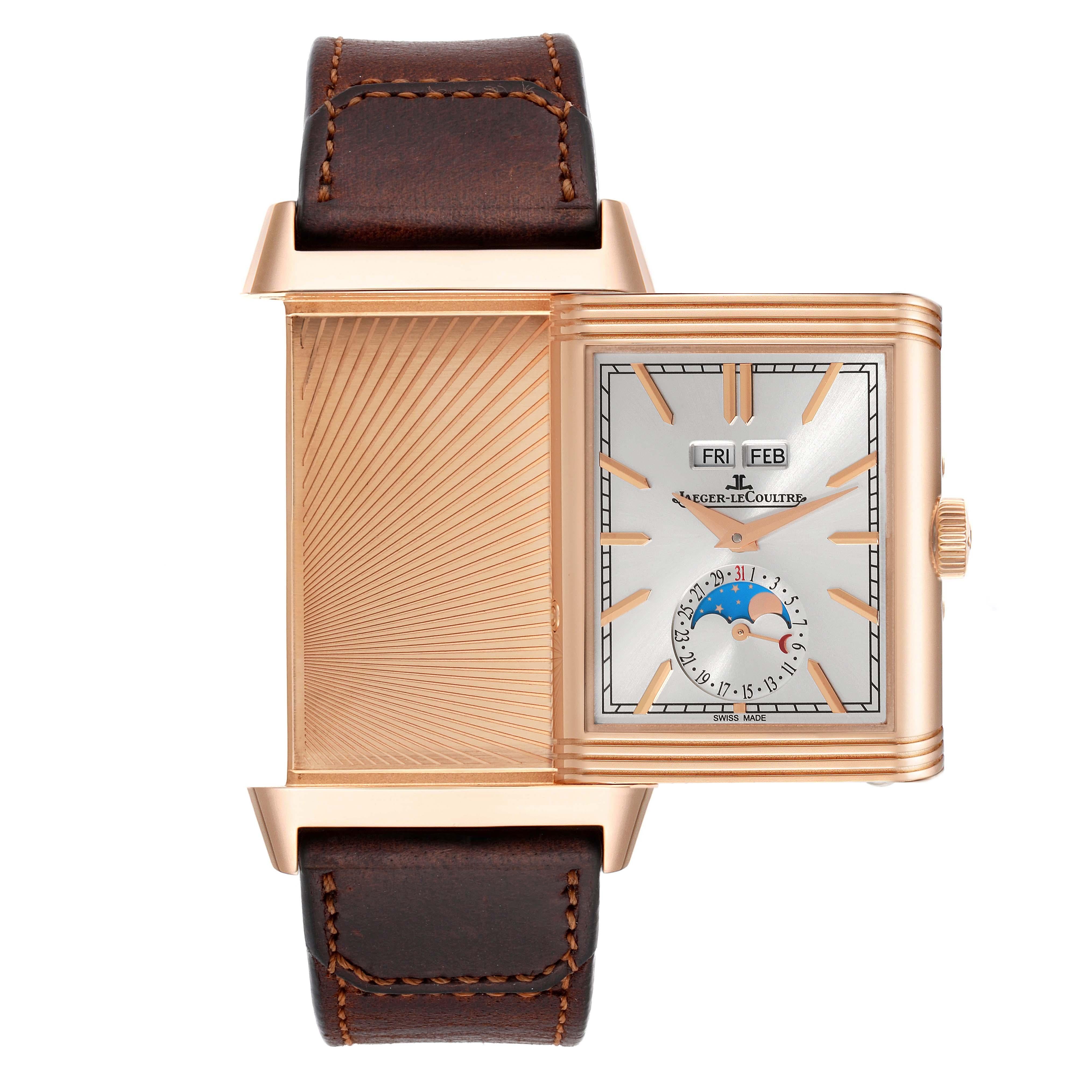 Jaeger LeCoultre Reverso Tribute Duoface Rose Gold Mens Watch 216.2.D3 Q3912530 3