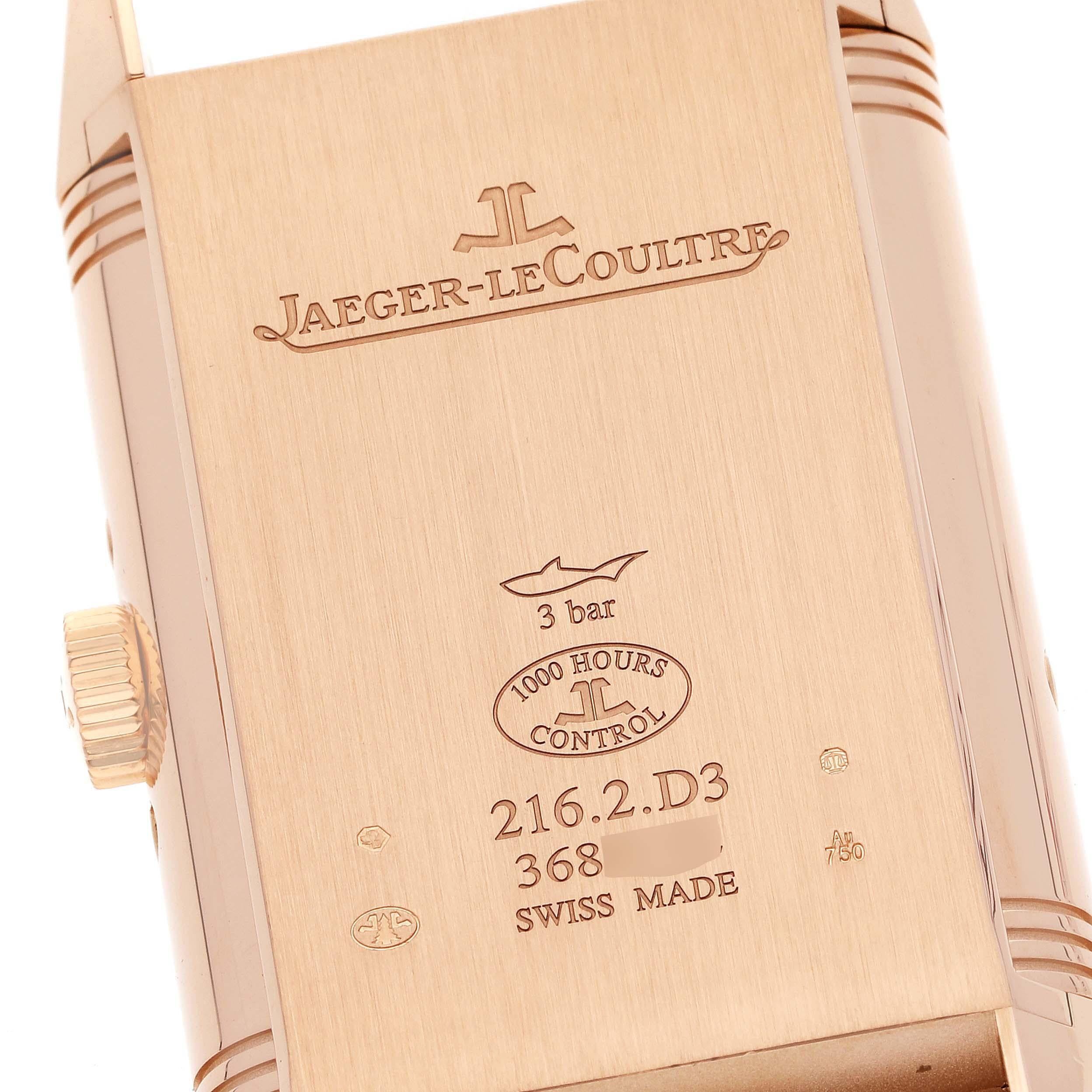 Jaeger LeCoultre Reverso Tribute Duoface Rose Gold Mens Watch 216.2.D3 Q3912530 5