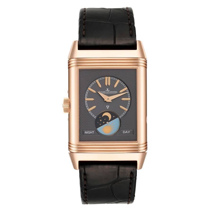 Jaeger LeCoultre Reverso Tribute Duoface Roségold Uhr Q3912420 Boxpapiere Herren im Angebot