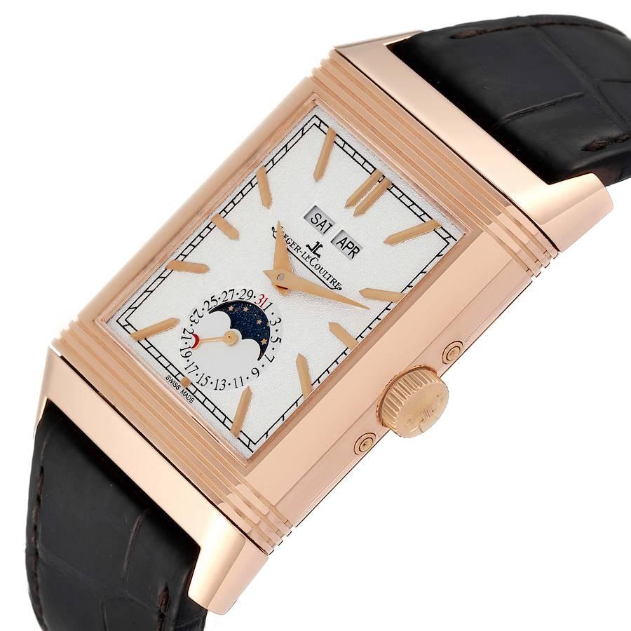 Men's Jaeger LeCoultre Reverso Tribute Duoface Rose Gold Watch Q3912420 Box Papers For Sale