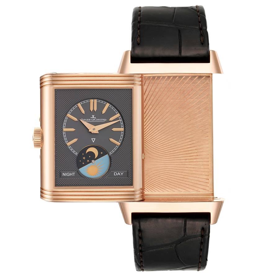 Jaeger LeCoultre Reverso Tribute Duoface Rose Gold Watch Q3912420 Box Papers For Sale 1